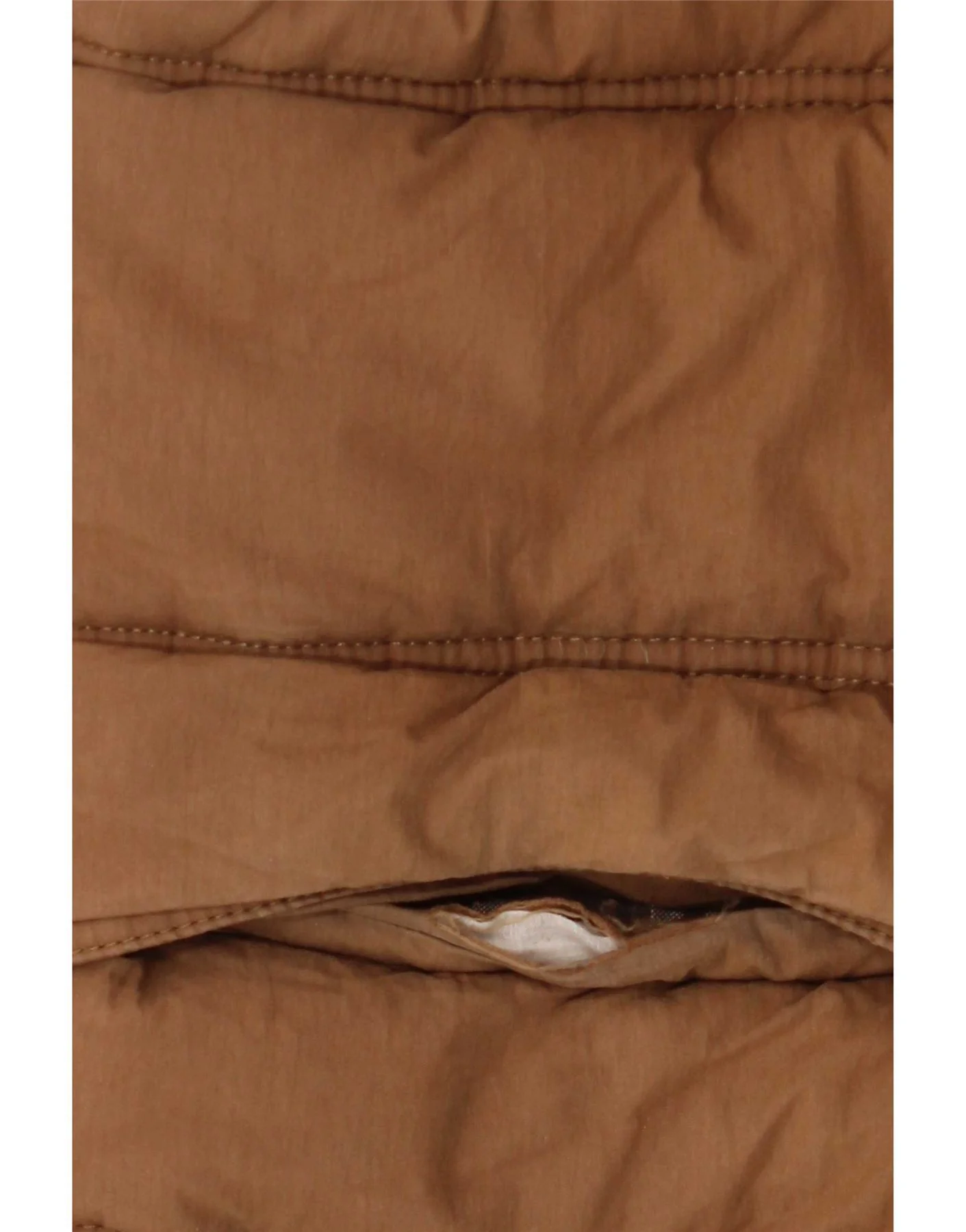Timberland Mens Reversible Padded Gilet UK 40 Large Brown Cotton - Image 3