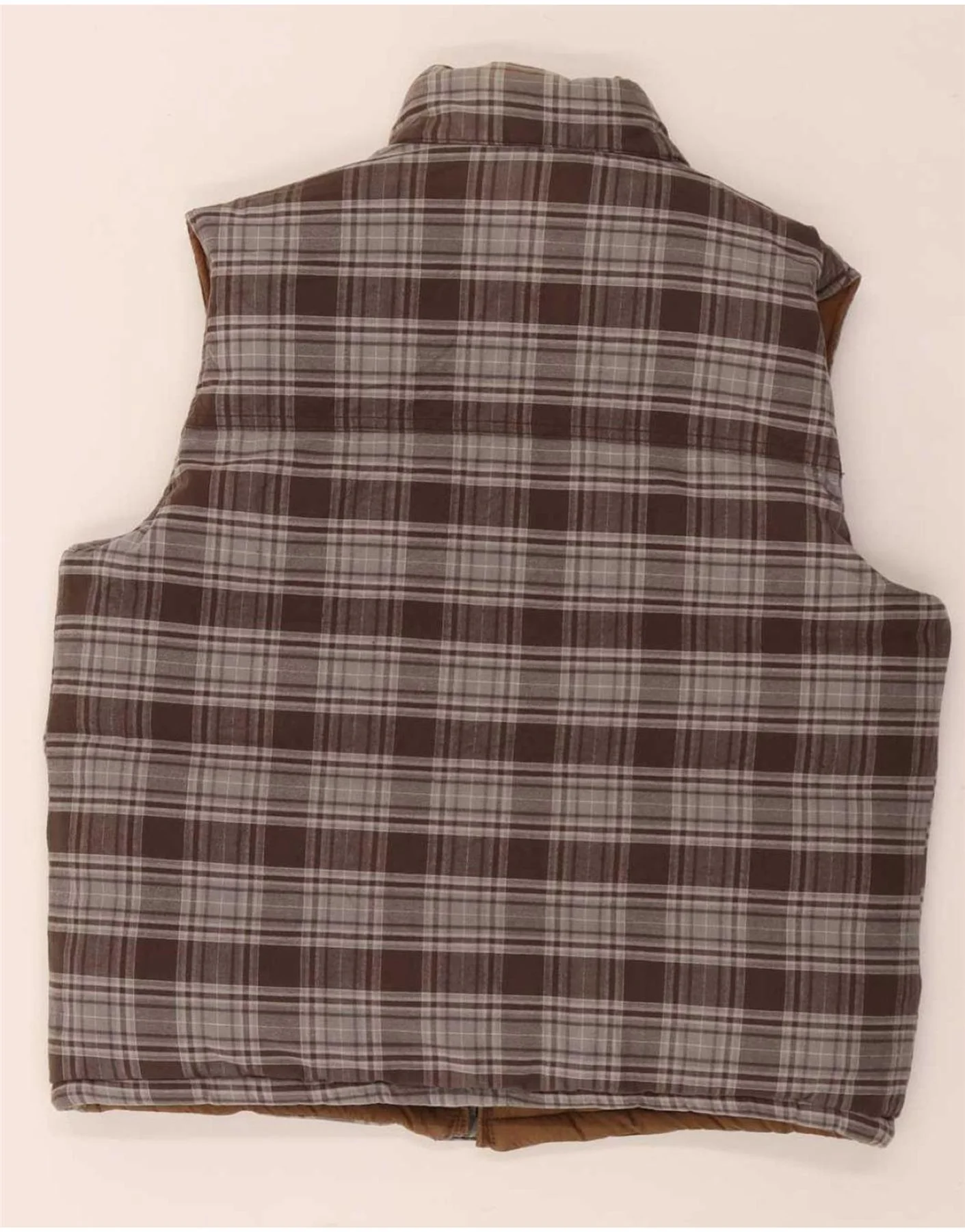 Timberland Mens Reversible Padded Gilet UK 40 Large Brown Cotton - Image 5