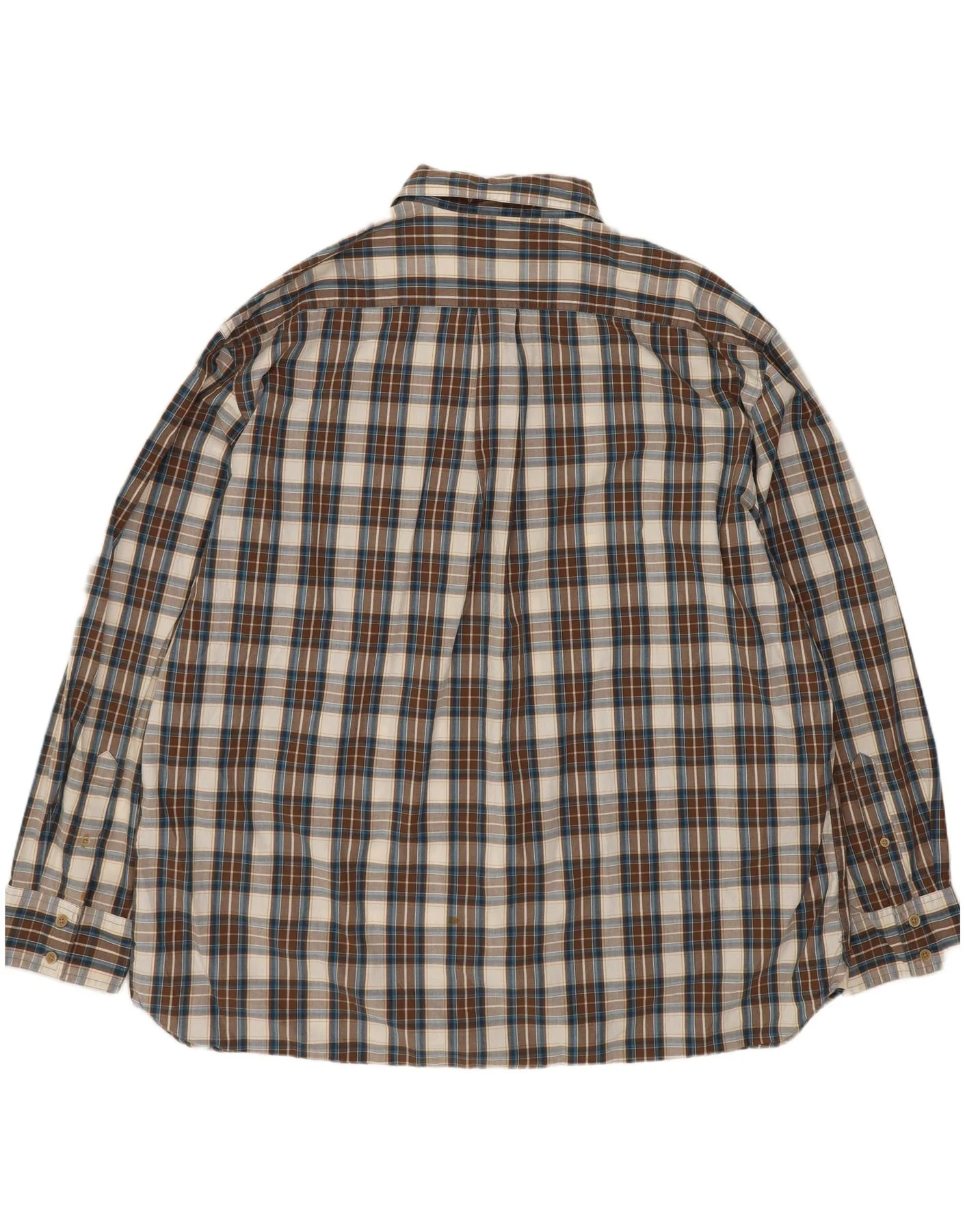 Timberland Mens Shirt 2XL Brown Check Cotton - Image 2