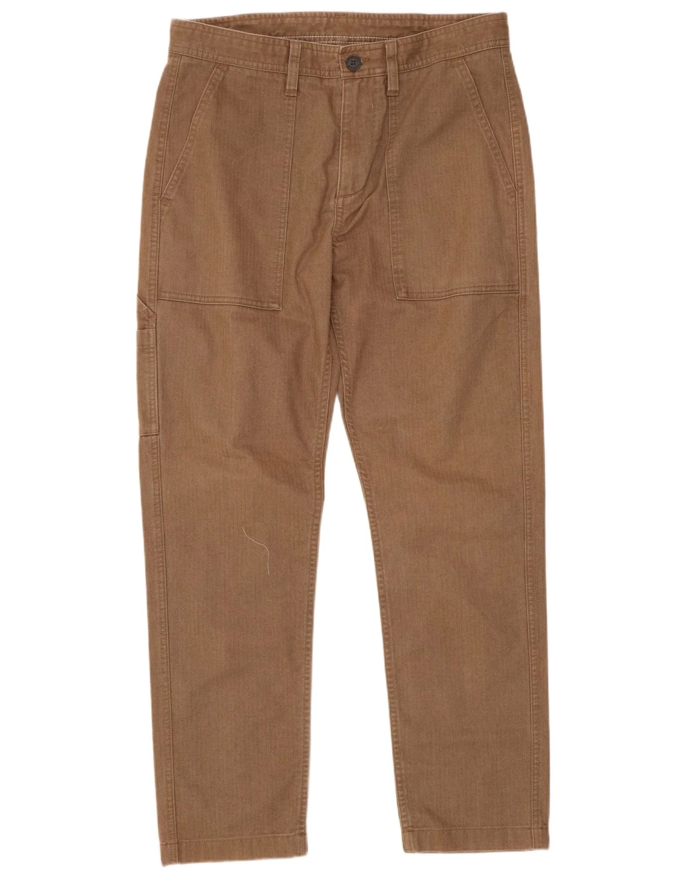 Timberland Mens Slim Cargo Trousers W31 L32 Brown Cotton