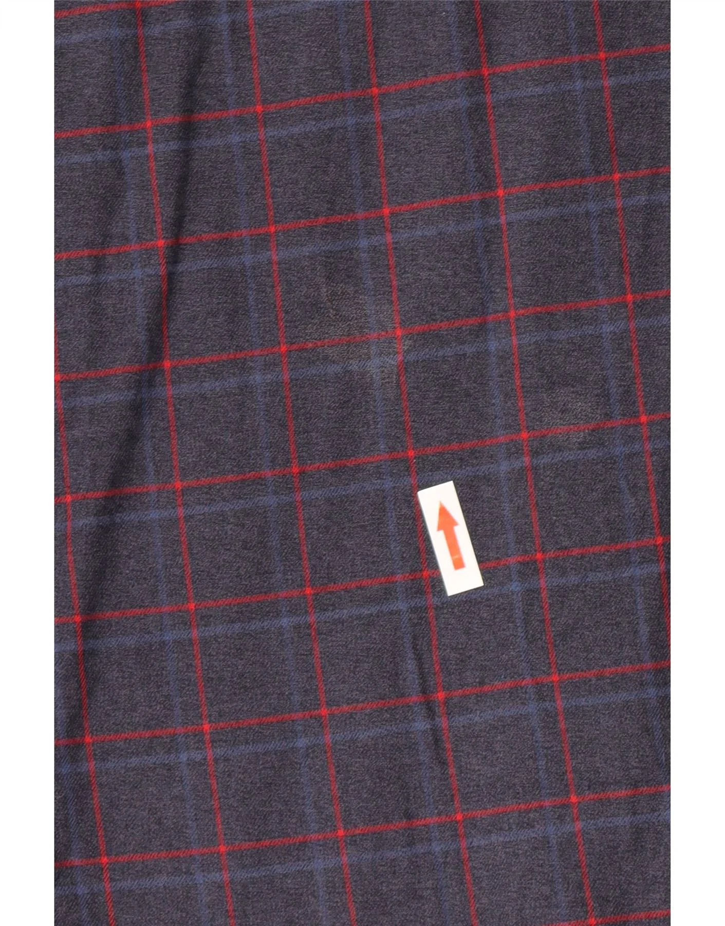 Timberland Mens Slim Fit Flannel Shirt Large Navy Blue Check Cotton - Image 3