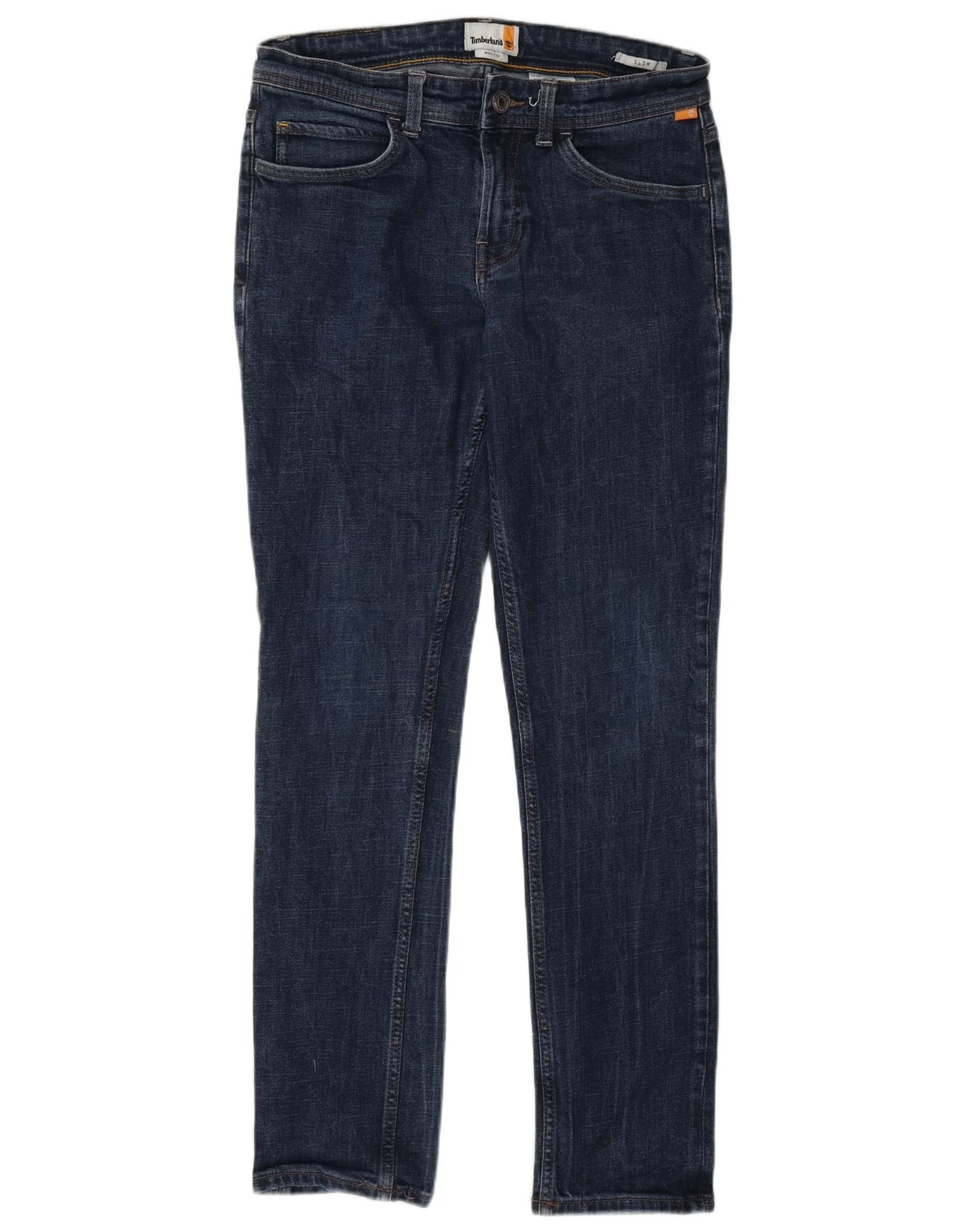 Timberland Mens Slim Jeans W30 L32 Navy Blue Cotton