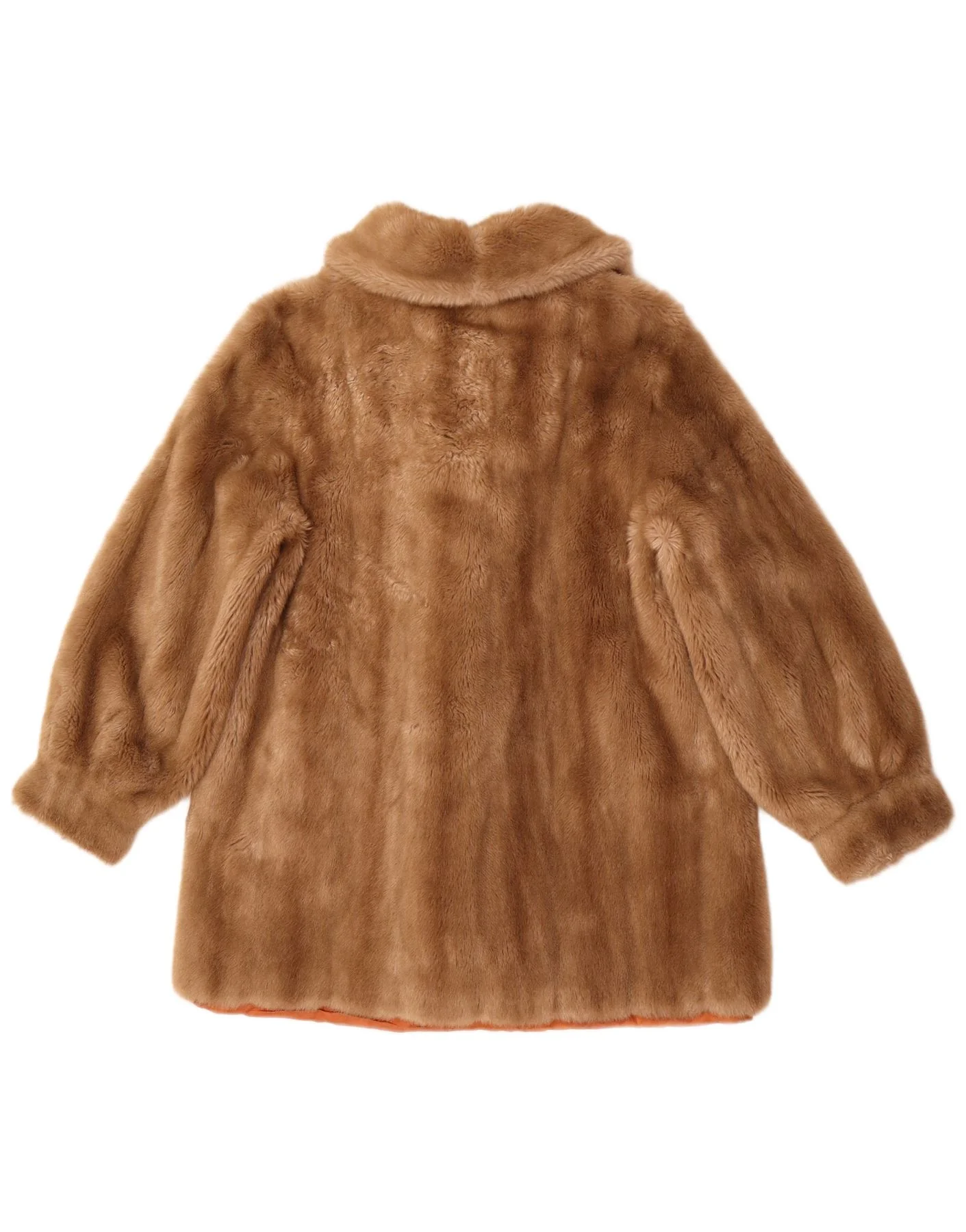 Tissavel Womens Faux Fur Coat UK 10 Small Brown Acrylic - Image 2