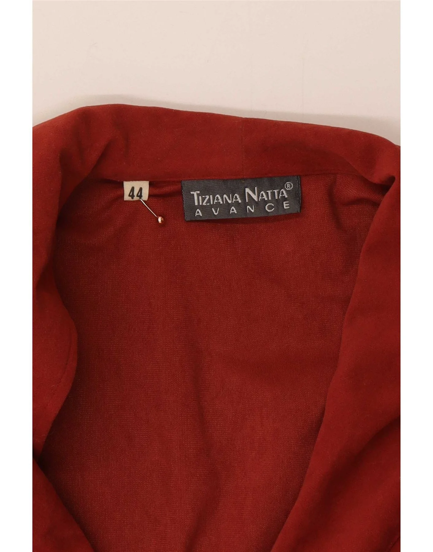 Tiziana Natta Womens Wrap Crop Top IT 44 Medium Burgundy - Image 3