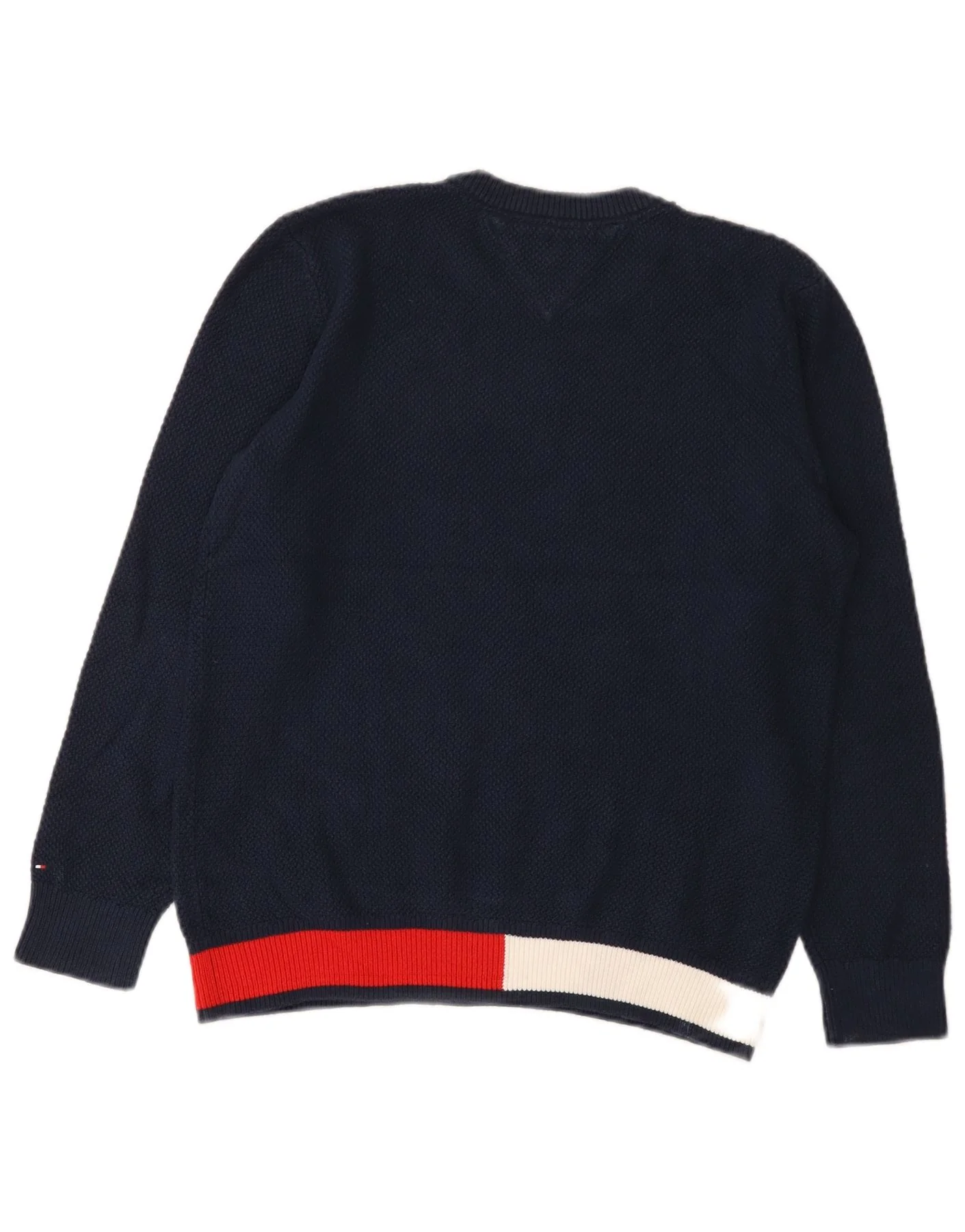 Tommy Hilfiger Boys Crew Neck Jumper Sweater 11-12 Years Navy Blue - Image 2
