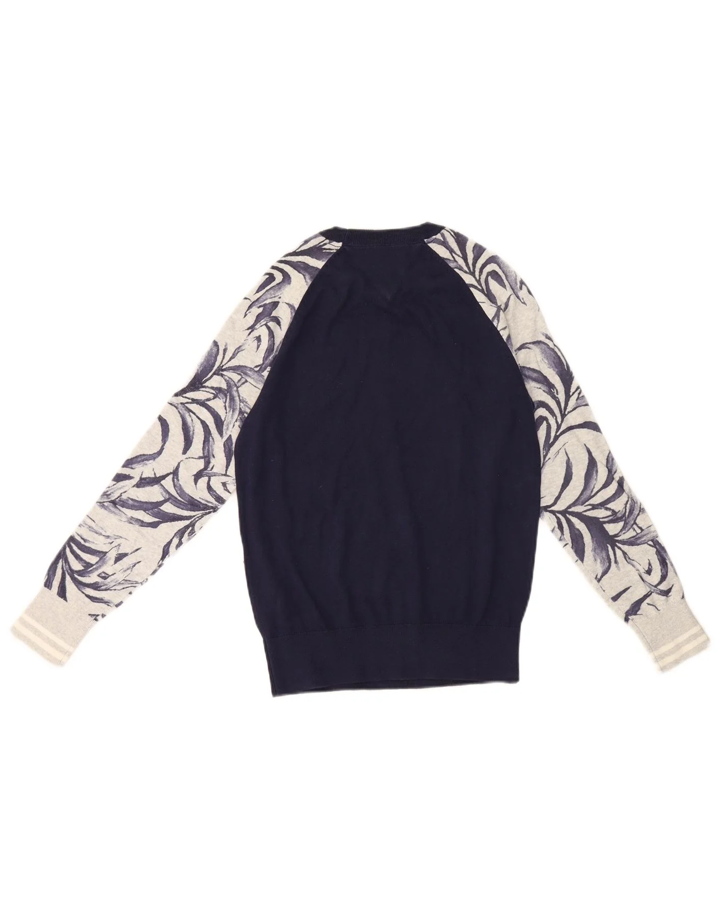 Tommy Hilfiger Boys Crew Neck Jumper Sweater 11-12 Years Navy Blue Floral - Image 2
