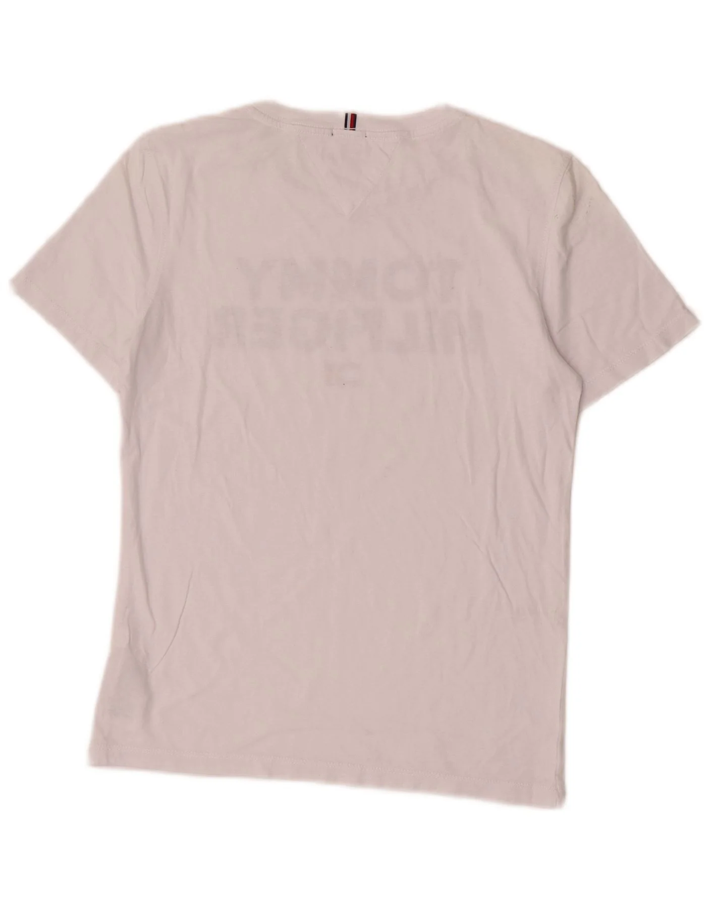 Tommy Hilfiger Boys Graphic T-Shirt Top 13-14 Years White Cotton - Image 2