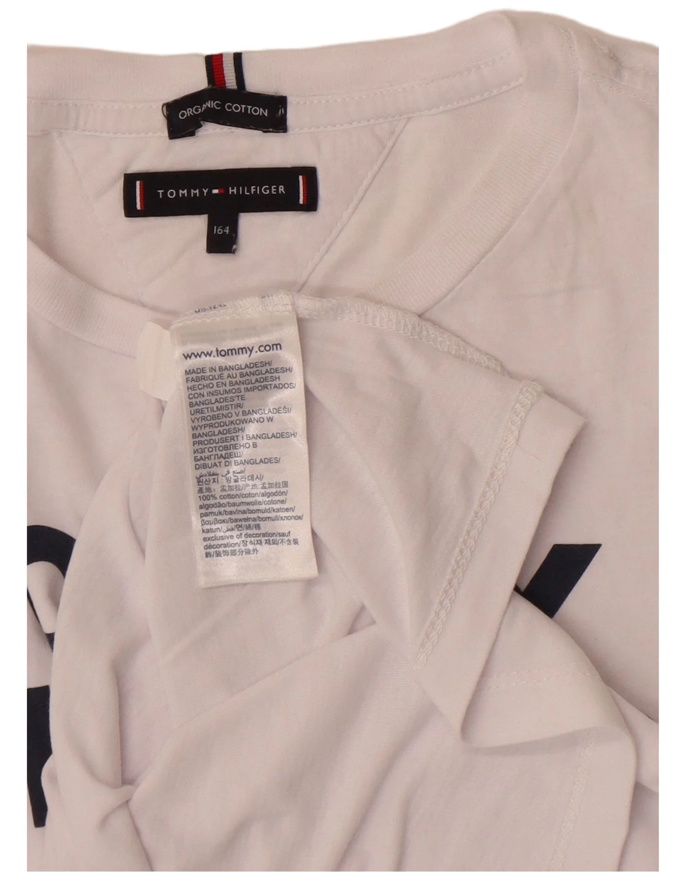Tommy Hilfiger Boys Graphic T-Shirt Top 13-14 Years White Cotton - Image 5