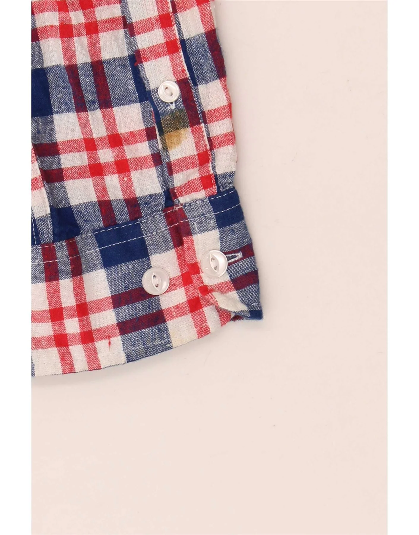 Tommy Hilfiger Boys Shirt 15-16 Years Blue Check Cotton - Image 3