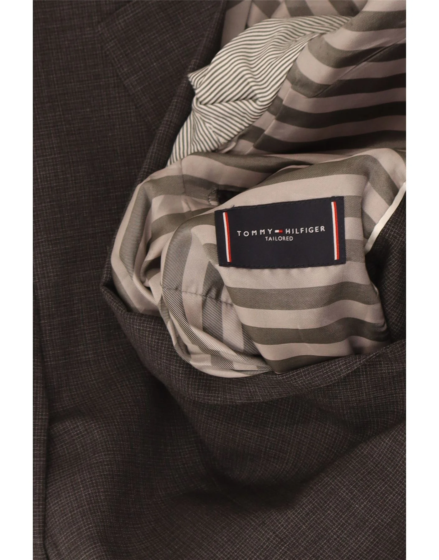 Tommy Hilfiger Mens 2 Button Blazer Jacket IT 48 Medium Grey Wool - Image 4