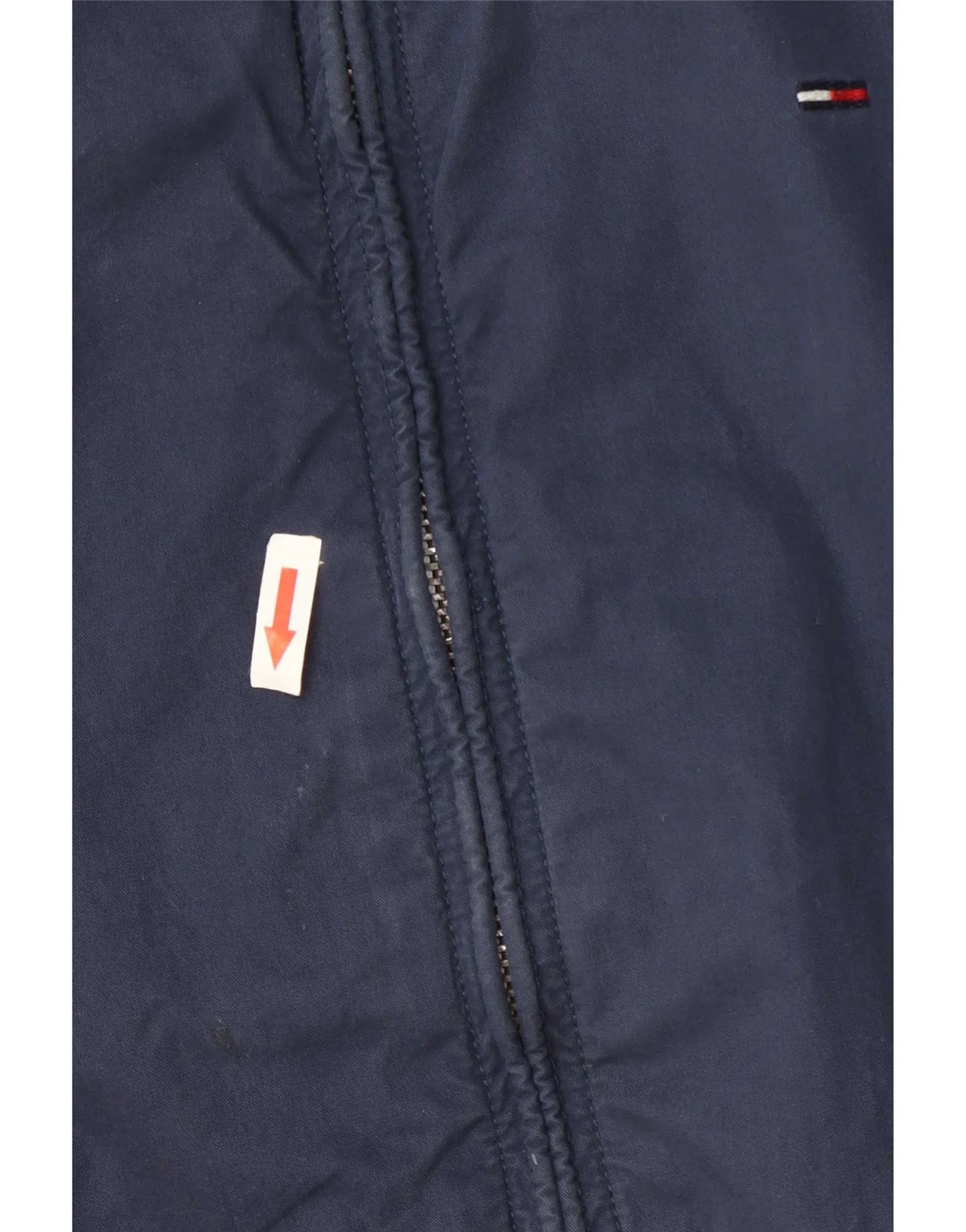Tommy Hilfiger Mens Bomber Jacket UK 42 XL Navy Blue Cotton - Image 3
