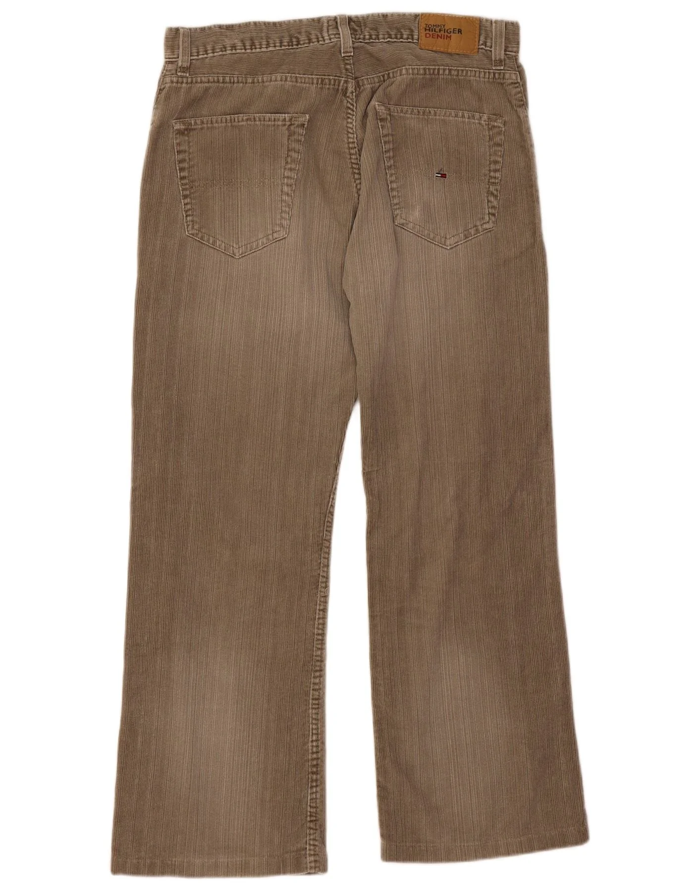 Tommy Hilfiger Mens Bootcut Corduroy Trousers W33 L28 Brown Cotton - Image 2