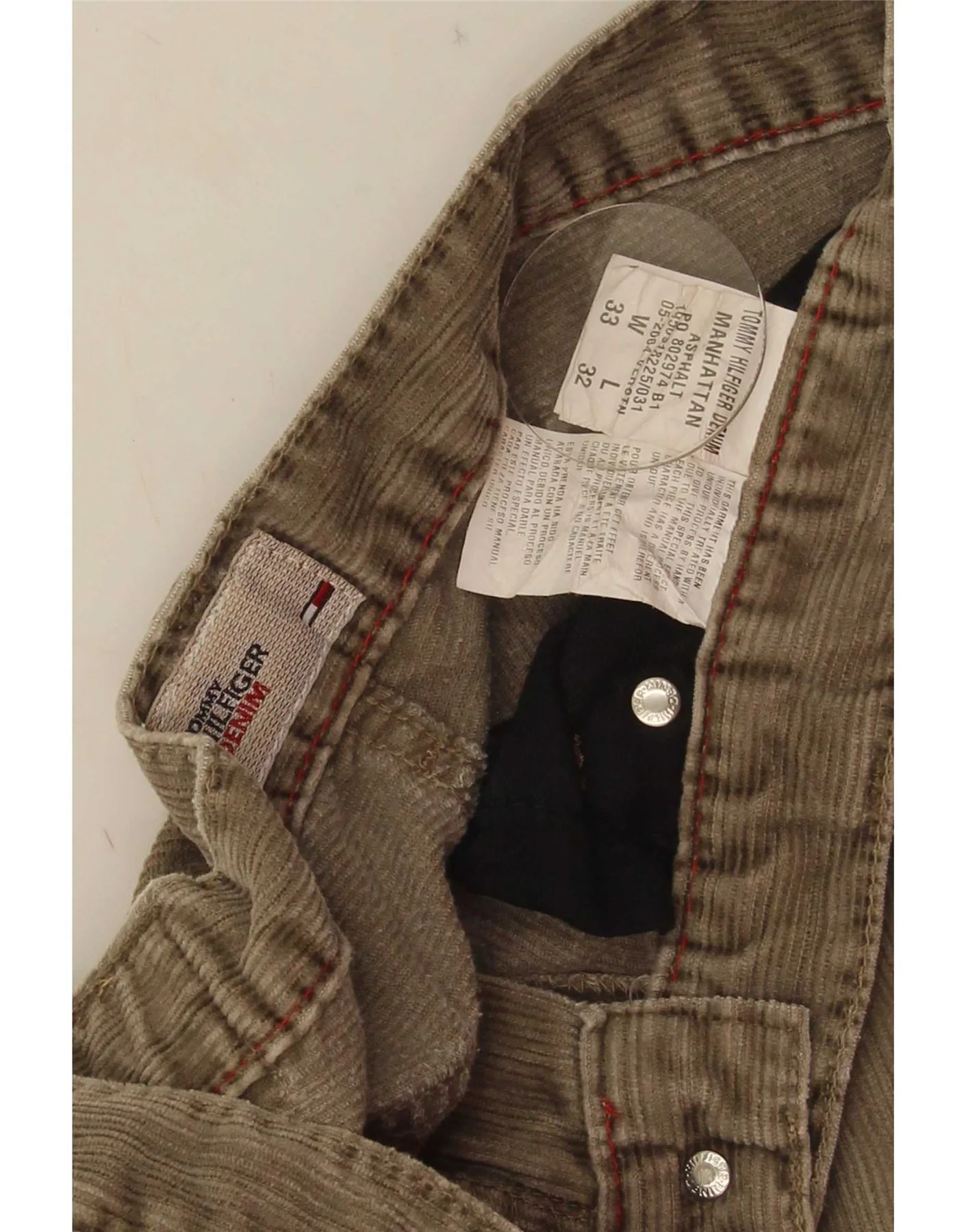Tommy Hilfiger Mens Bootcut Corduroy Trousers W33 L28 Brown Cotton - Image 4