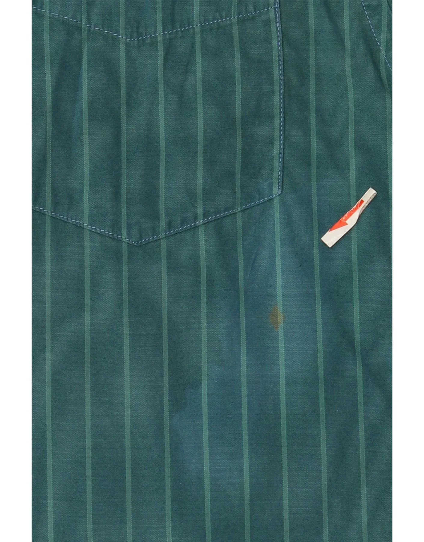 Tommy Hilfiger Mens Custom Fit Shirt Size 15 1/2 16 Medium Green Striped - Image 3