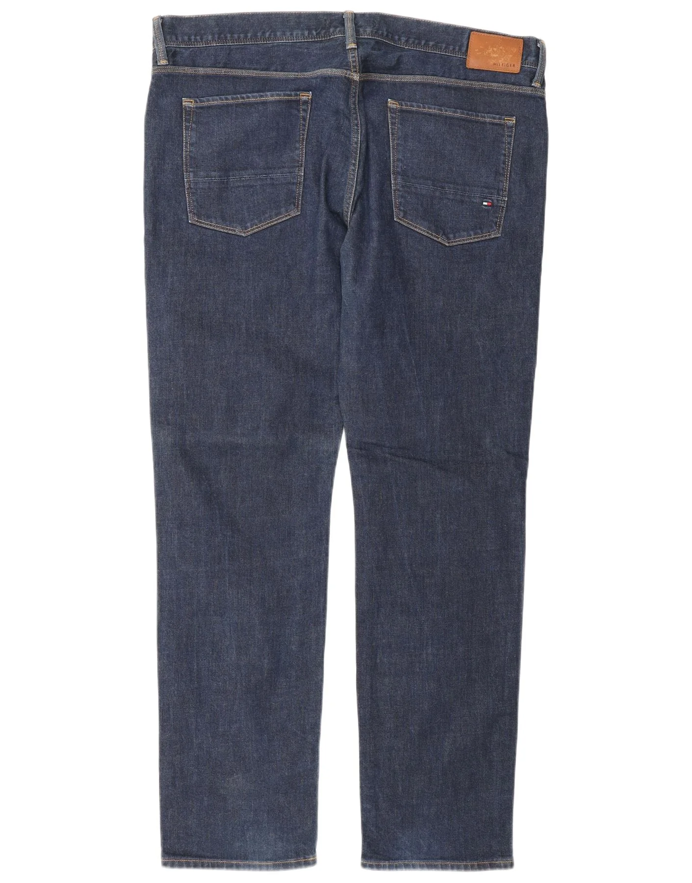 Tommy Hilfiger Mens Denton Stretch Straight Jeans W38 L32 Navy Blue Cotton - Image 2