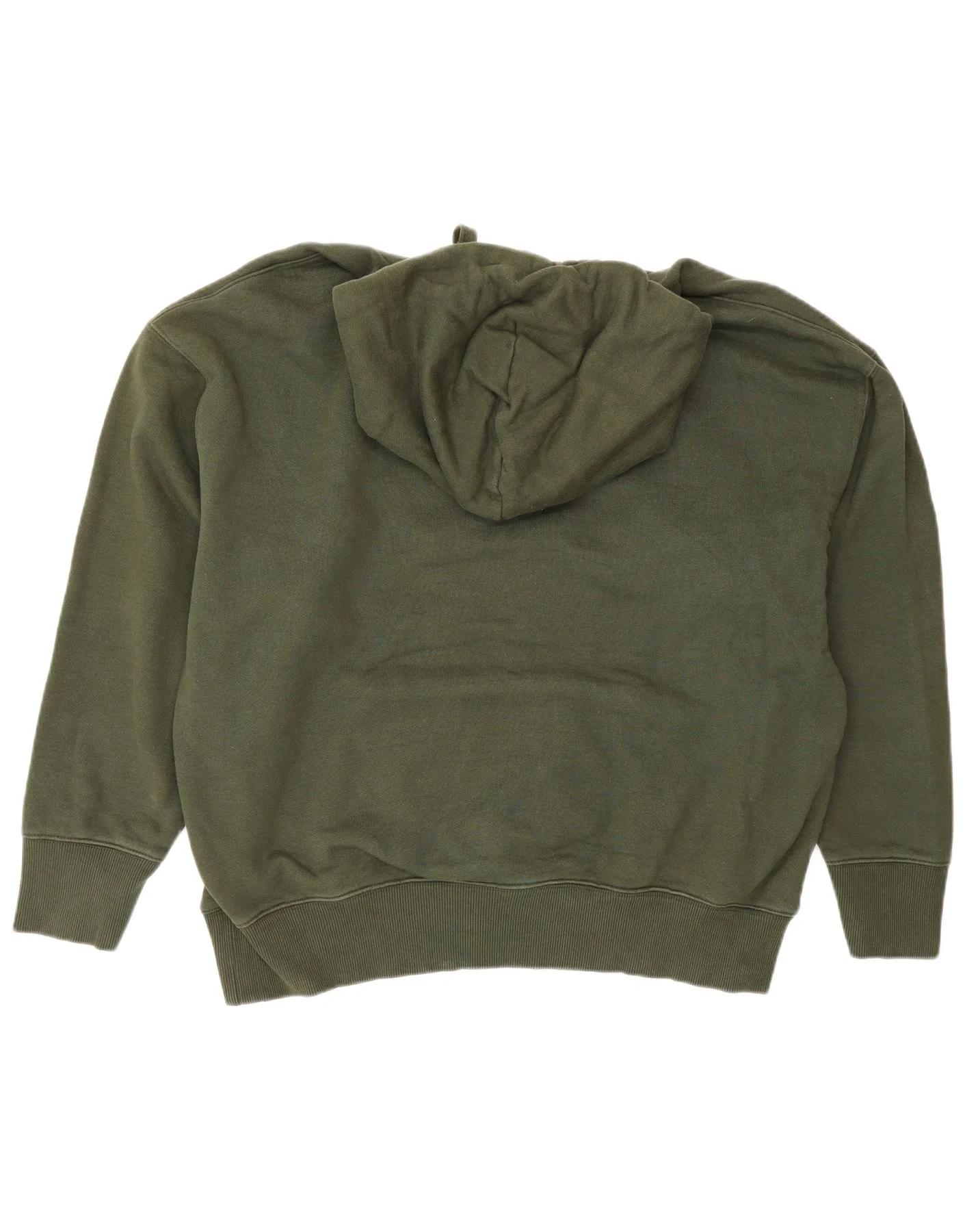Tommy Hilfiger Mens Graphic Hoodie Jumper Medium Green Cotton - Image 2