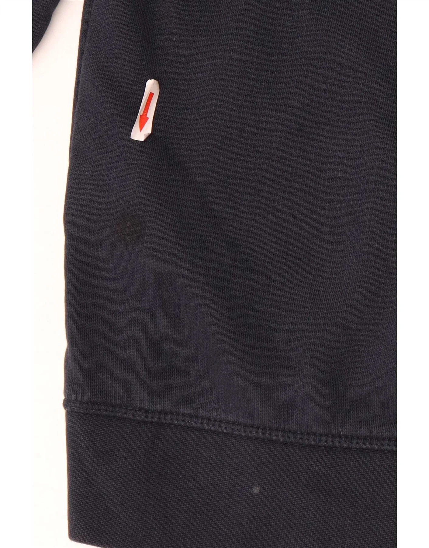 Tommy Hilfiger Mens Graphic Hoodie Jumper Medium Navy Blue Cotton - Image 3