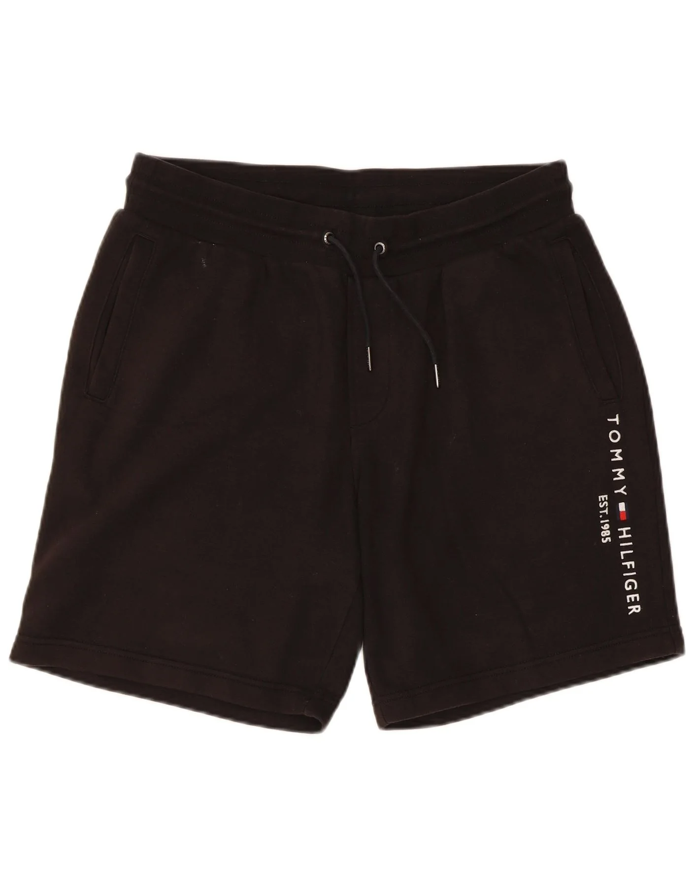 Tommy Hilfiger Mens Graphic Sport Shorts Medium Black Cotton