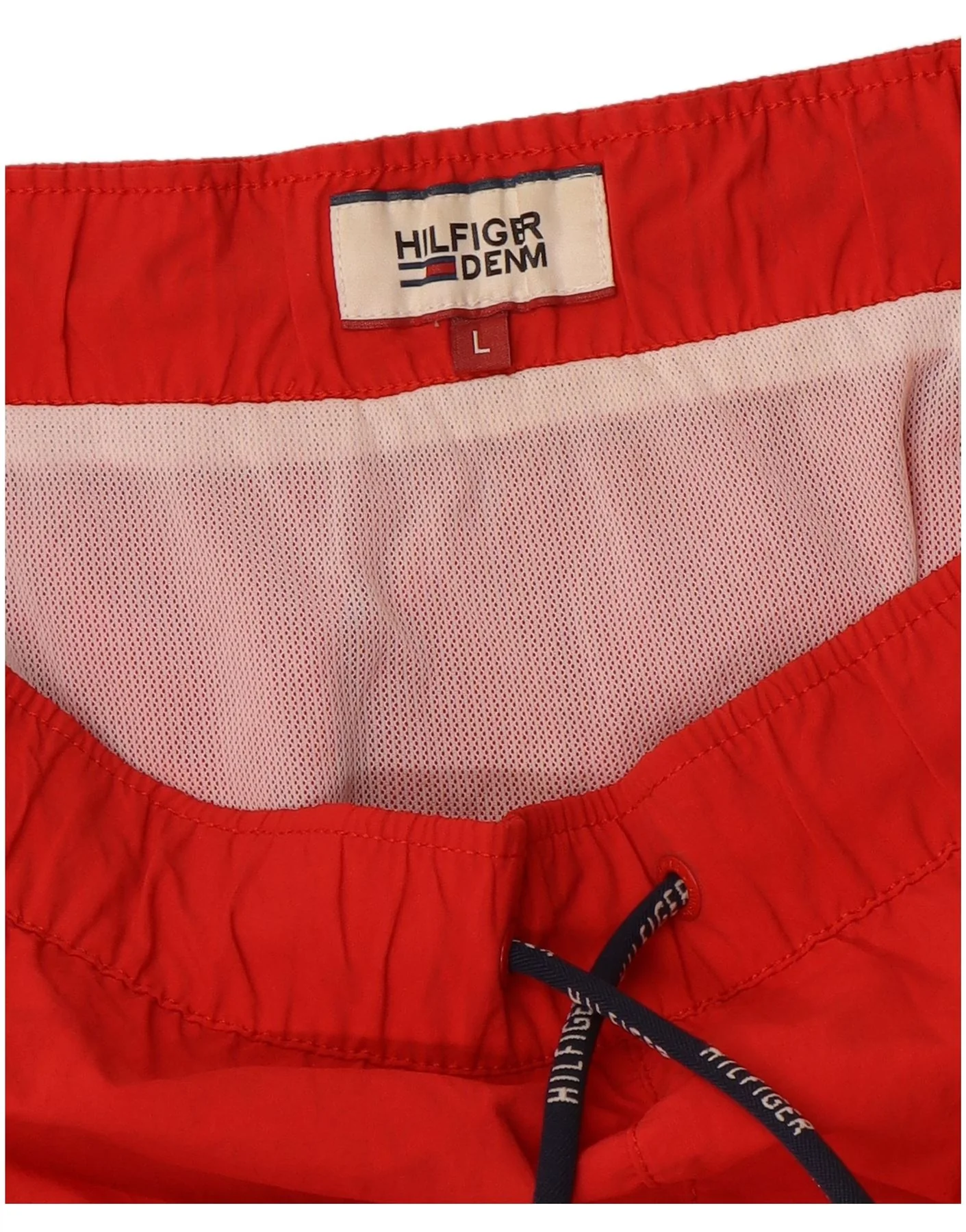 Tommy Hilfiger Mens Graphic Swimming Shorts Large Red - Image 3