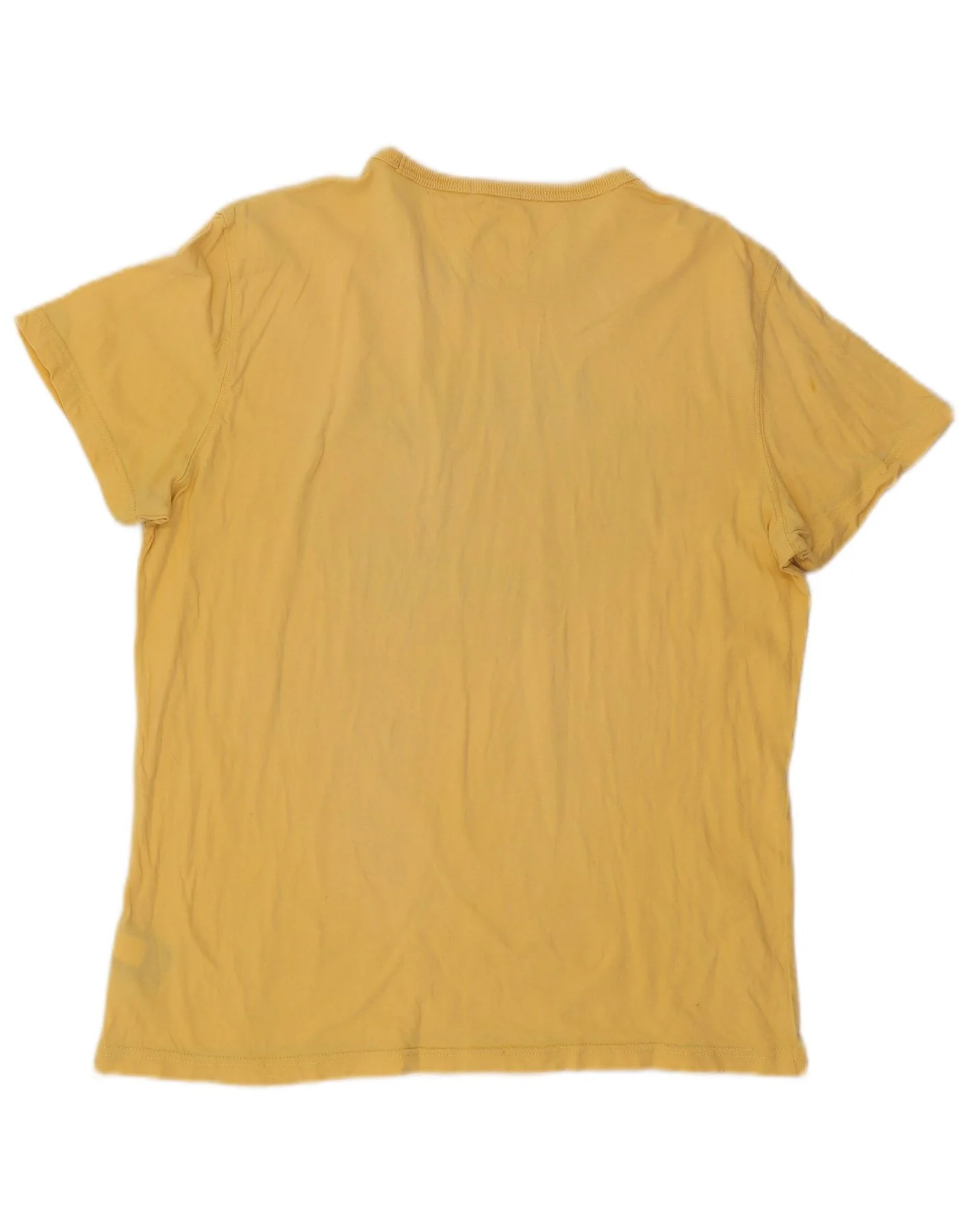 Tommy Hilfiger Mens Graphic T-Shirt Top Large Yellow Cotton - Image 2