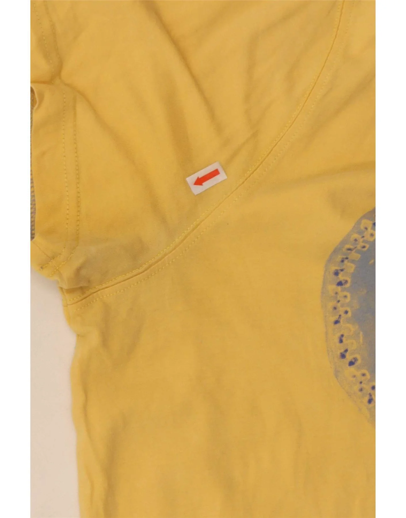 Tommy Hilfiger Mens Graphic T-Shirt Top Large Yellow Cotton - Image 3
