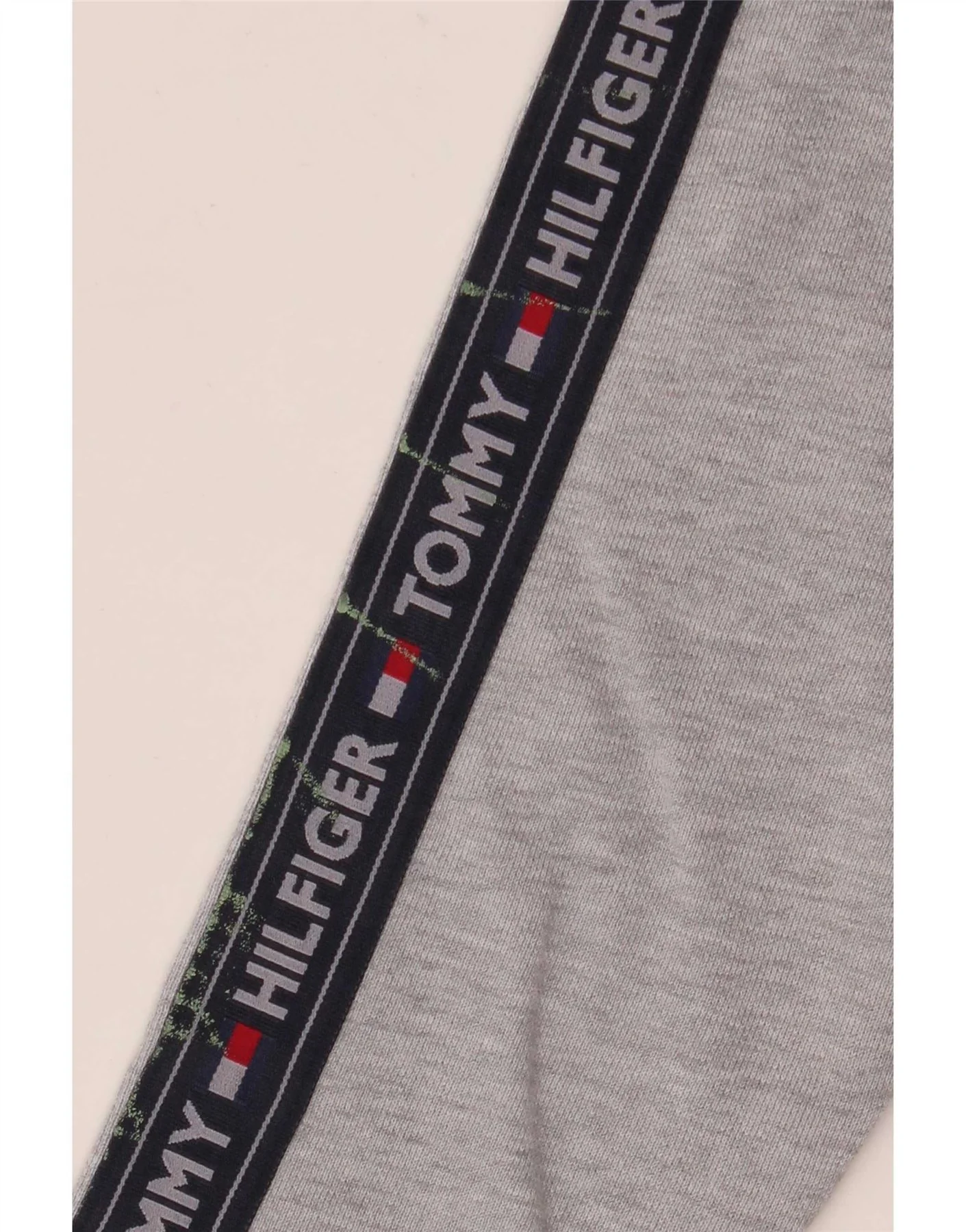 Tommy Hilfiger Mens Graphic Zip Hoodie Sweater Medium Grey Colourblock - Image 5