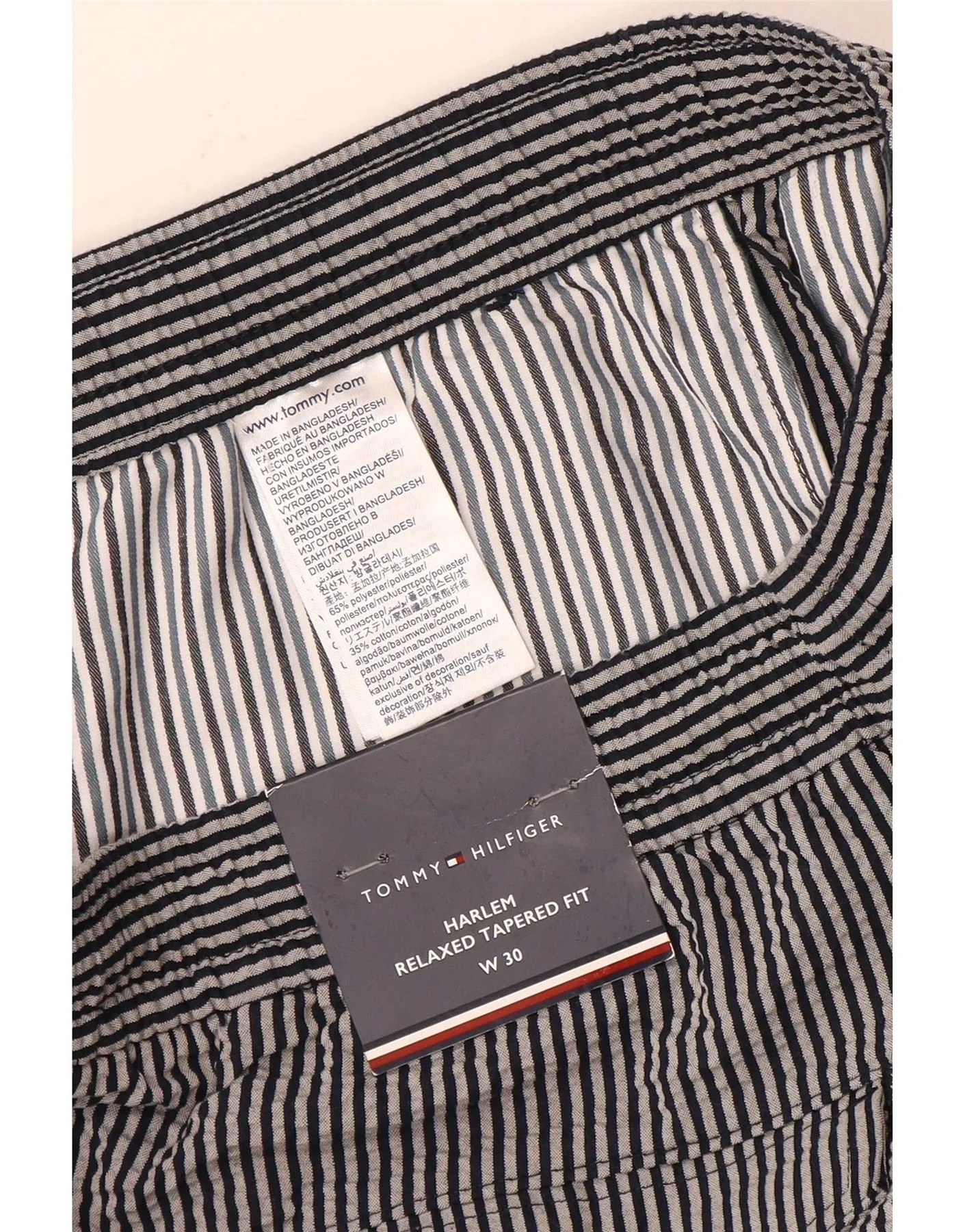 Tommy Hilfiger Mens Harlem Relaxed Fit Chino Shorts W30 Medium Navy Blue - Image 3