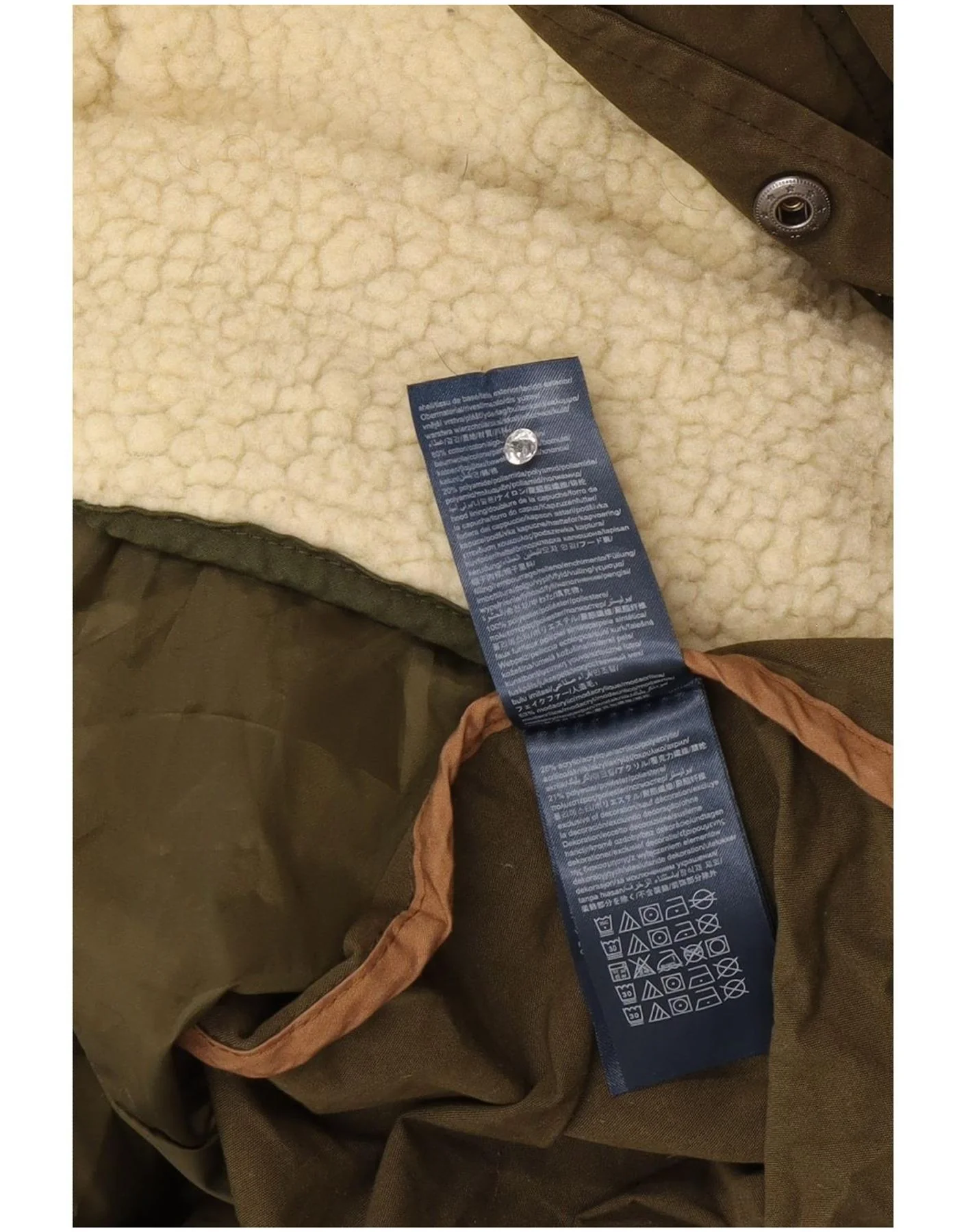 Tommy Hilfiger Mens Hooded Parka Jacket UK 44 2XL Khaki Polyester - Image 3