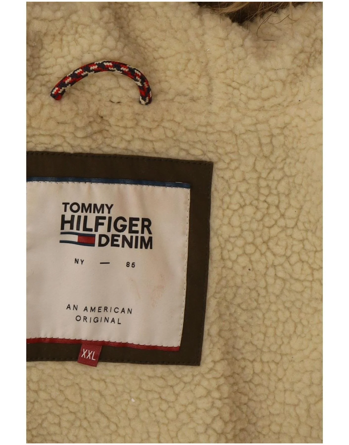 Tommy Hilfiger Mens Hooded Parka Jacket UK 44 2XL Khaki Polyester - Image 4