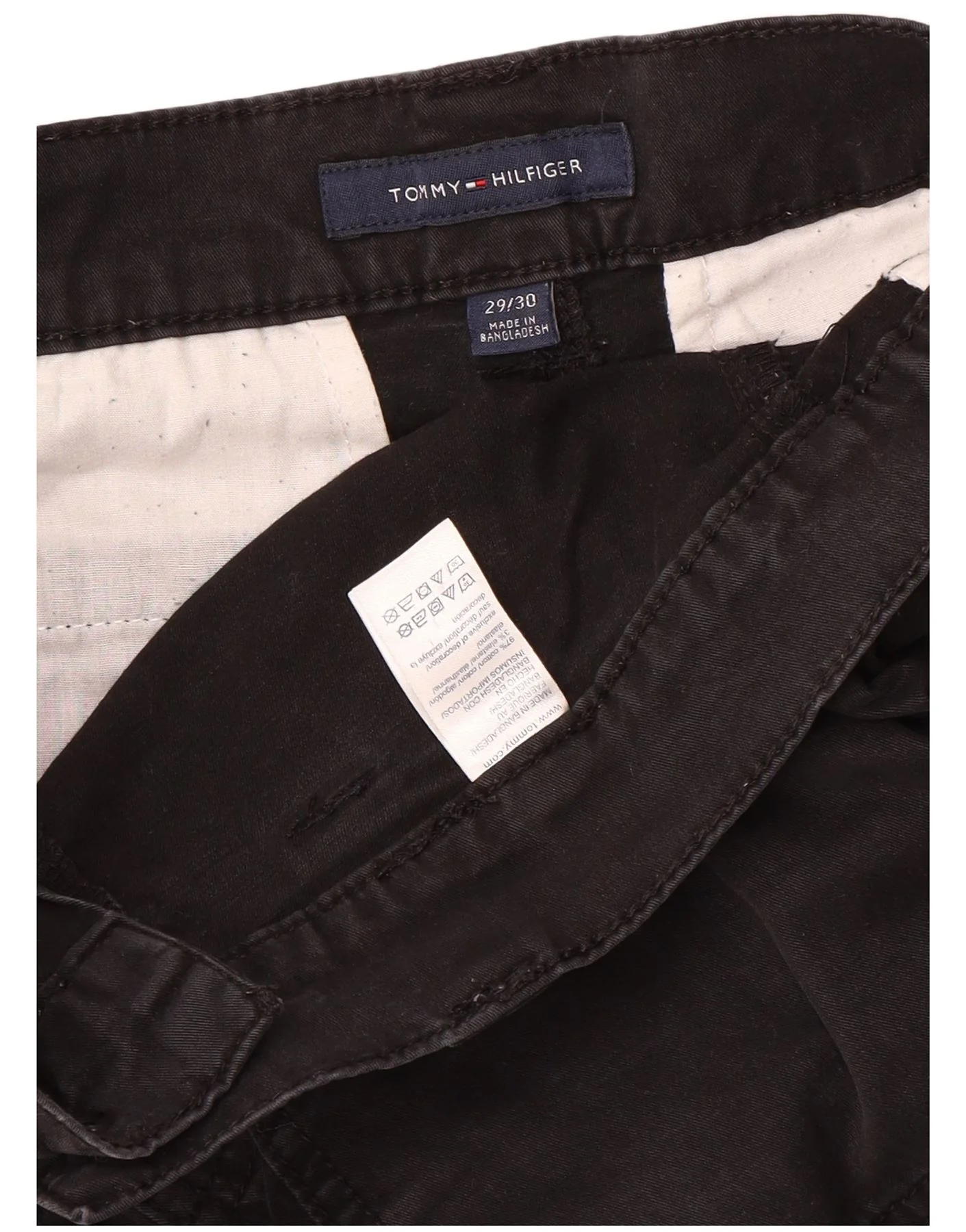Tommy Hilfiger Mens Joggers Cargo Trousers W29 L30 Brown Cotton - Image 3