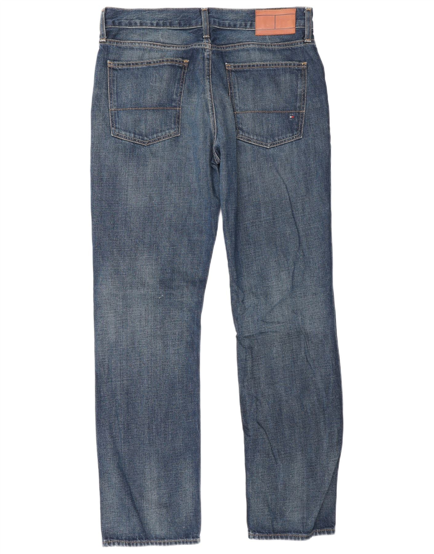 Tommy Hilfiger Mens Mercer Regular Fit Straight Jeans W34 L32 Navy Blue - Image 2