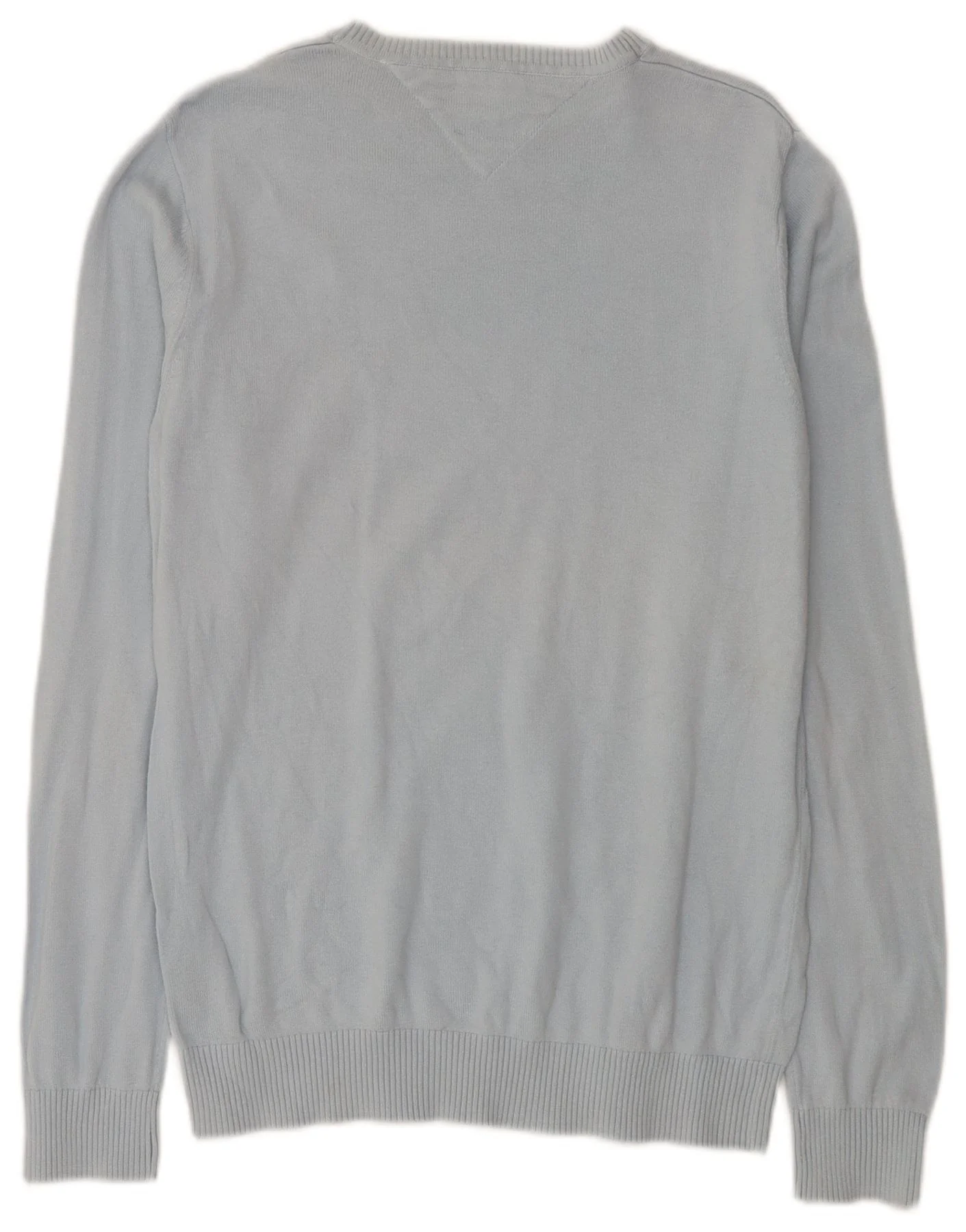 Tommy Hilfiger Mens Regular Fit Crew Neck Jumper Sweater Small Blue Cotton - Image 2