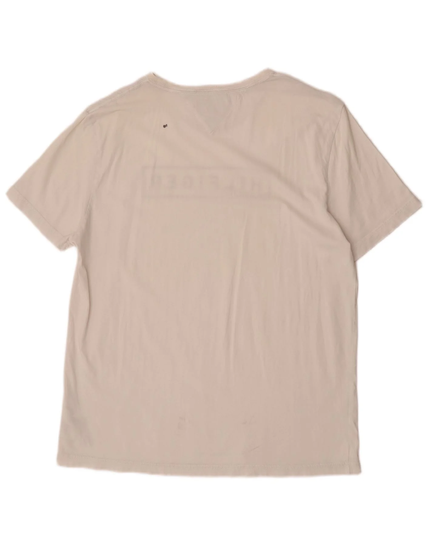 Tommy Hilfiger Mens Regular Fit Graphic T-Shirt Top 2XL White Cotton - Image 2