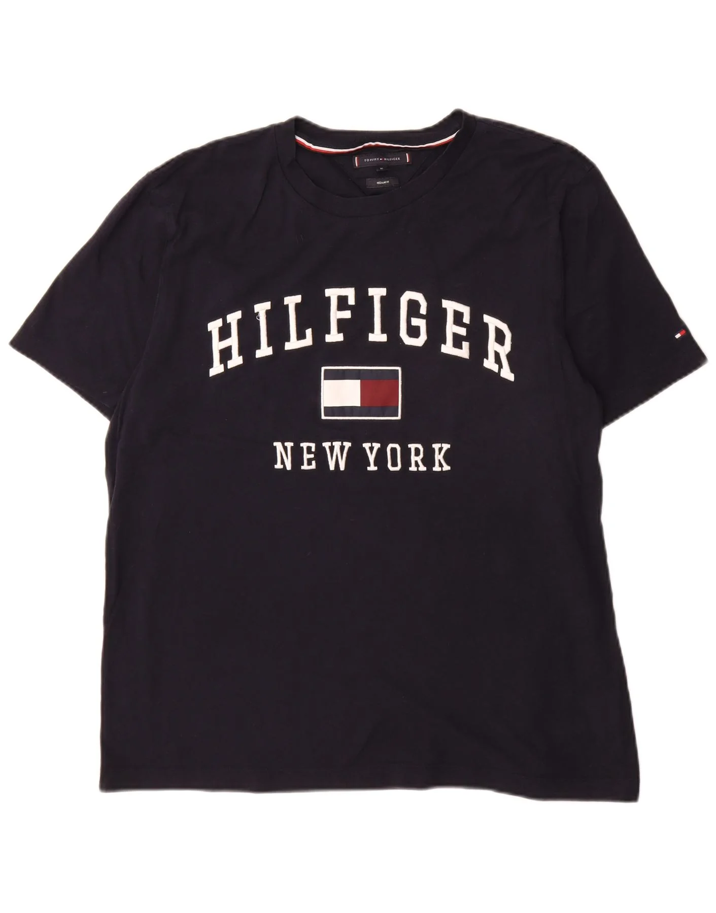 Tommy Hilfiger Mens Regular Fit Graphic T-Shirt Top XL Navy Blue