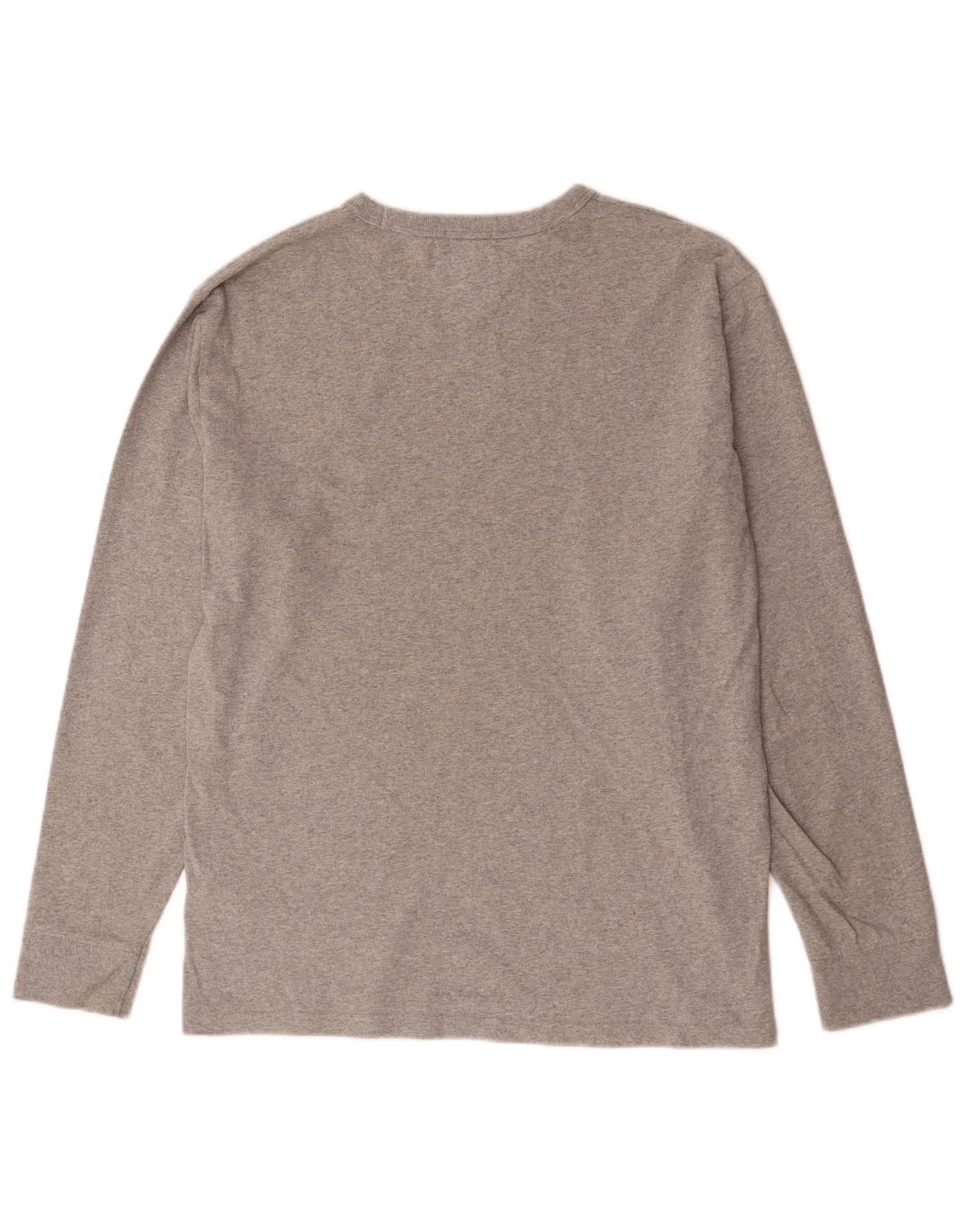 Tommy Hilfiger Mens Regular Fit Graphic Top Long Sleeve Medium Grey Flecked - Image 2