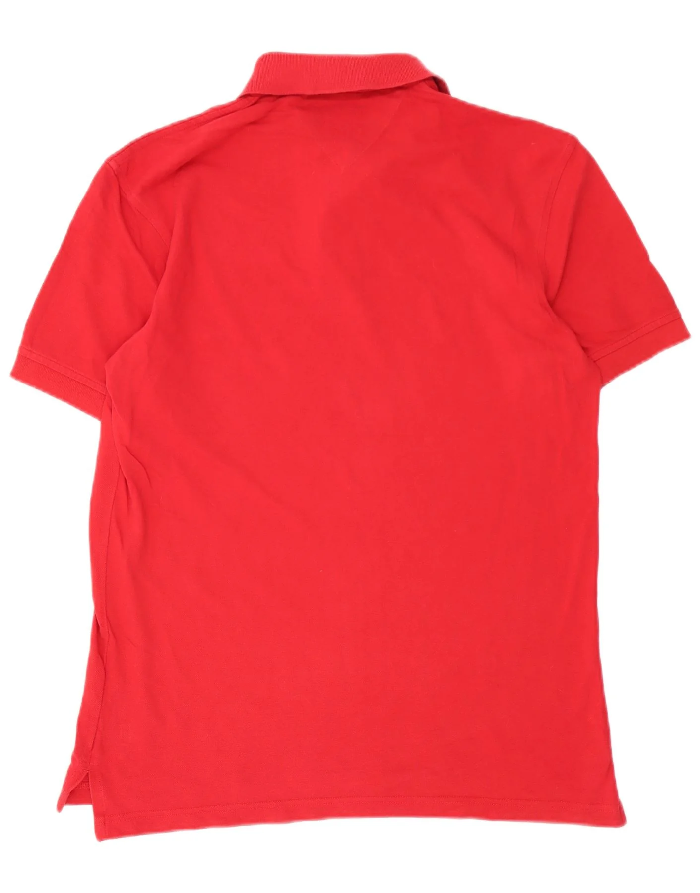 Tommy Hilfiger Mens Regular Fit Polo Shirt Large Red Cotton - Image 2