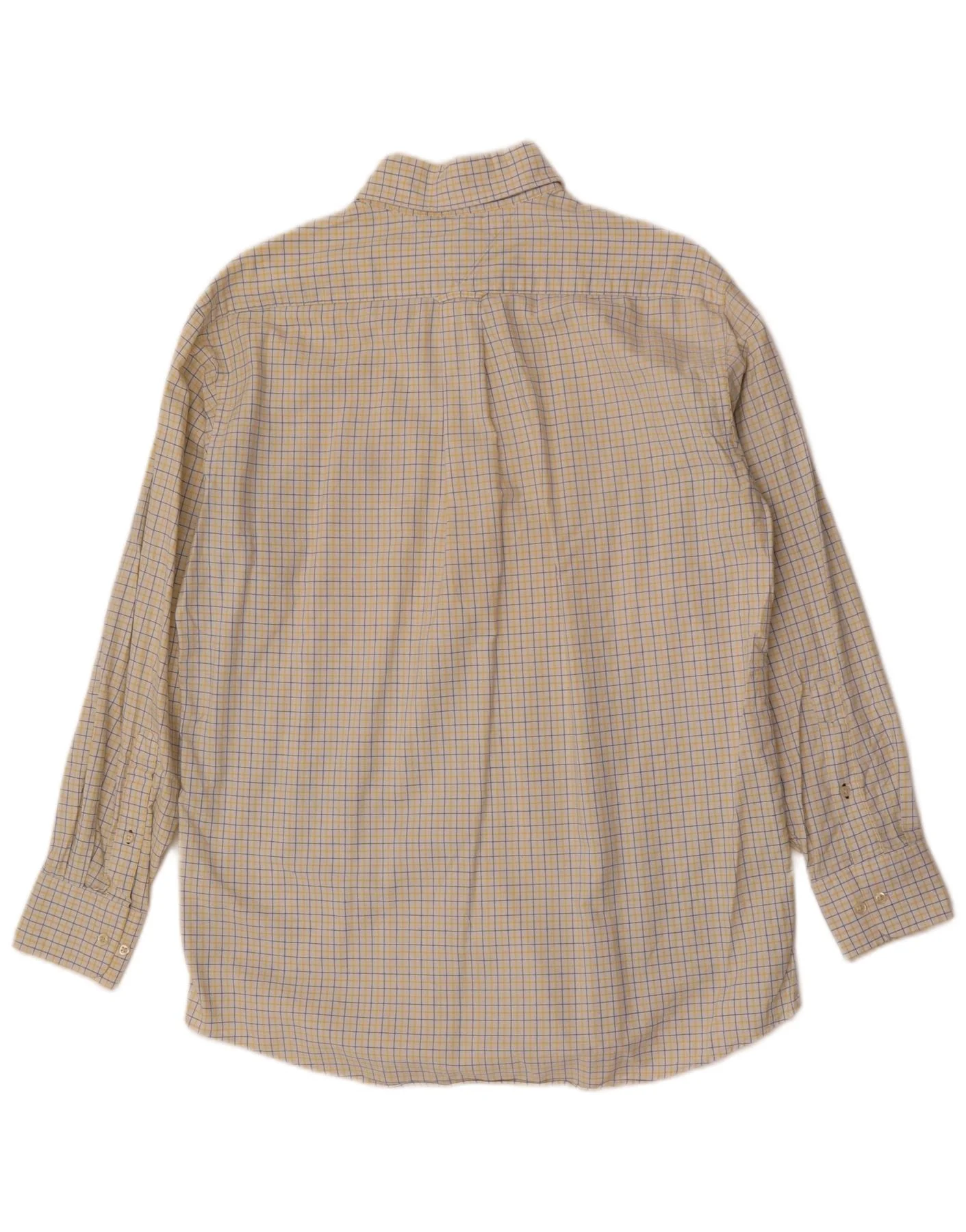 Tommy Hilfiger Mens Regular Fit Shirt Size 15 1/2 Medium Yellow Check - Image 2