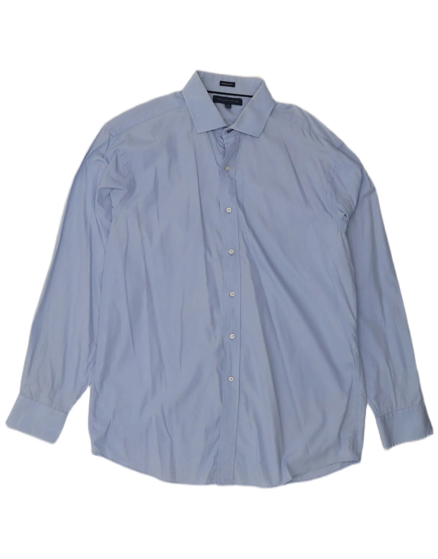 Tommy Hilfiger Mens Regular Fit Shirt Size 16 Large Blue