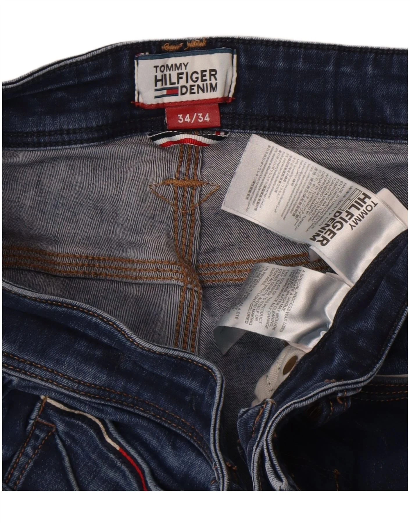 Tommy Hilfiger Mens Ryan Bootcut Jeans W34 L34 Blue Cotton - Image 3