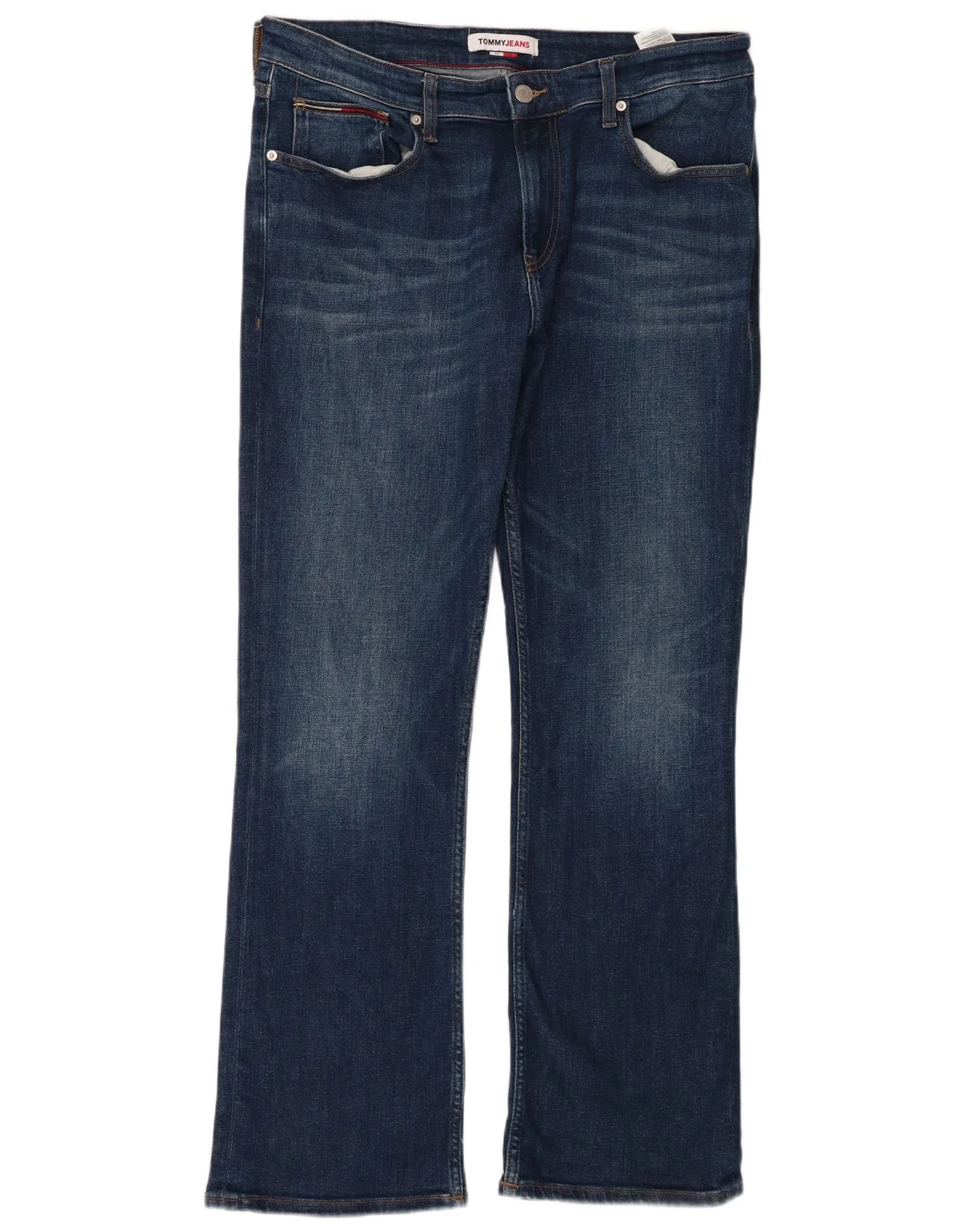 Tommy Hilfiger Mens Ryan Relaxed Fit Bootcut Jeans W34 L32 Blue Cotton