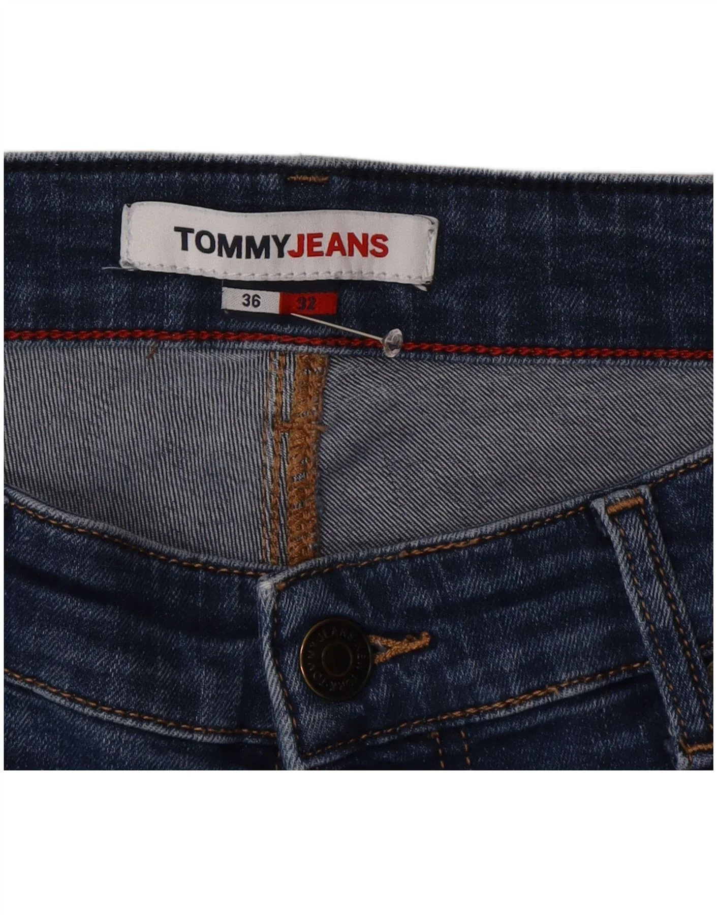 Tommy Hilfiger Mens Scanton Slim Jeans W36 L32 Blue Cotton - Image 4