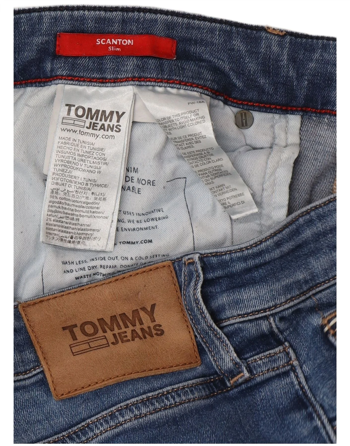 Tommy Hilfiger Mens Scanton Slim Jeans W36 L32 Blue Cotton - Image 4