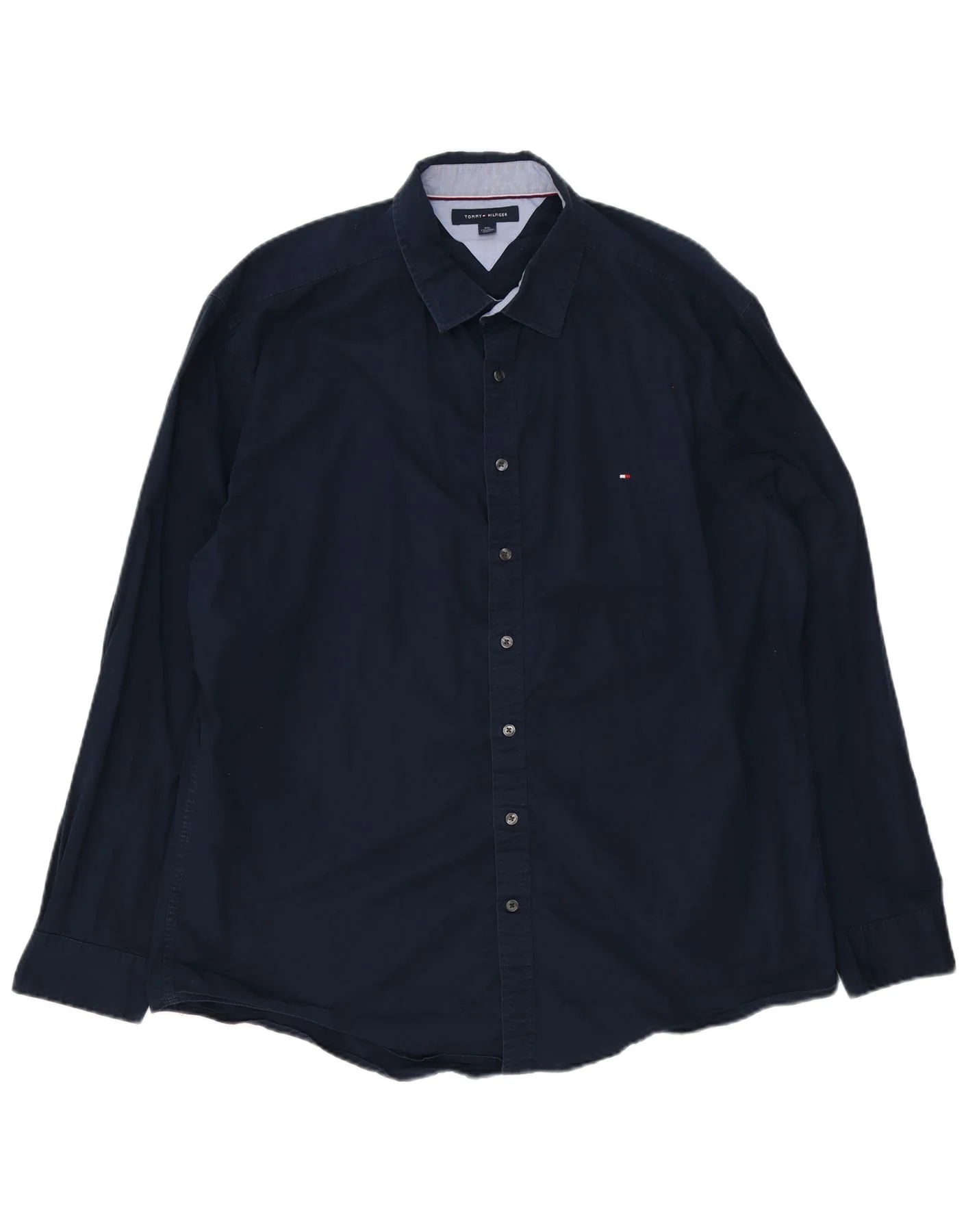 Tommy Hilfiger Mens Shirt 2XL Navy Blue Cotton