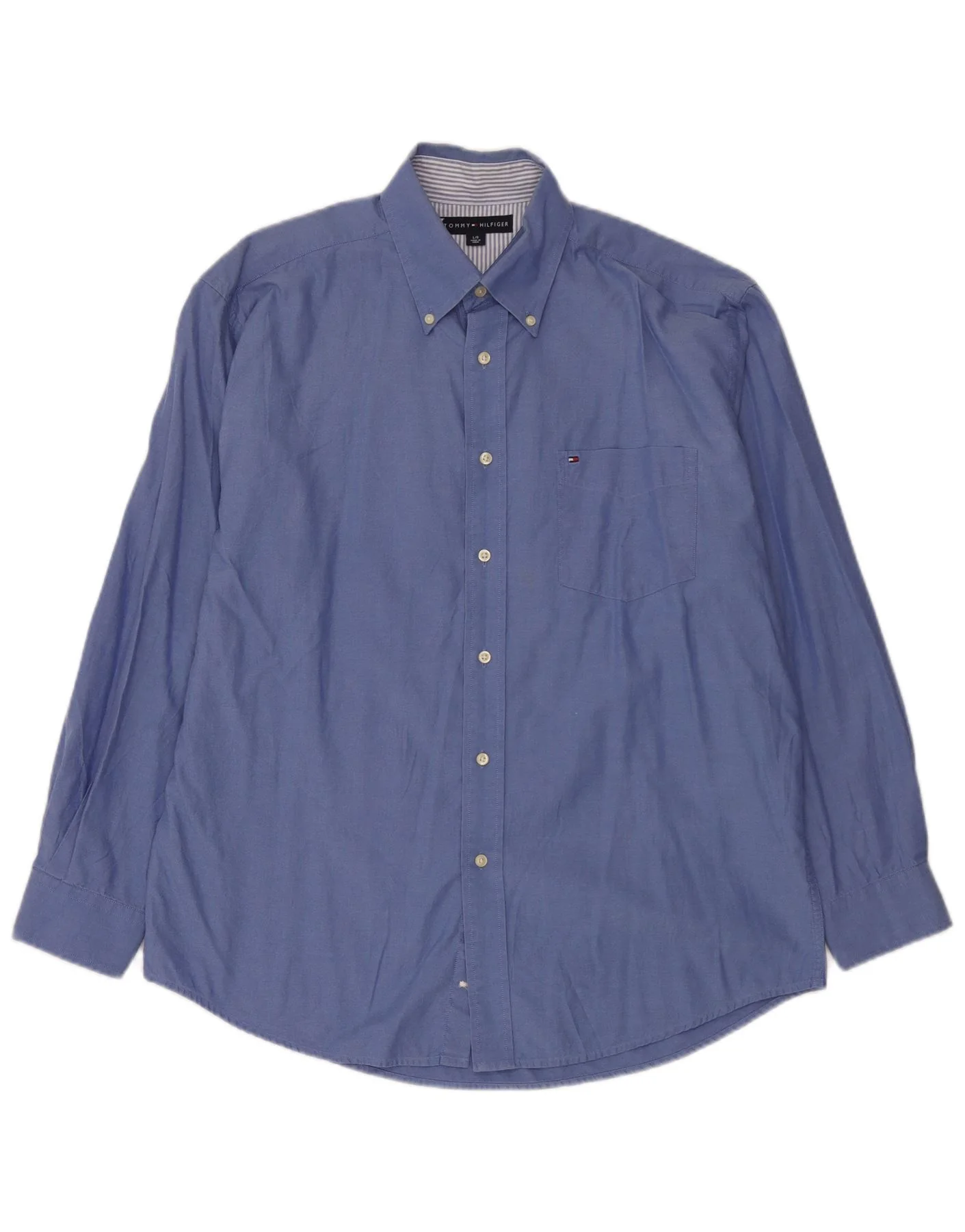 Tommy Hilfiger Mens Shirt Large Blue Cotton