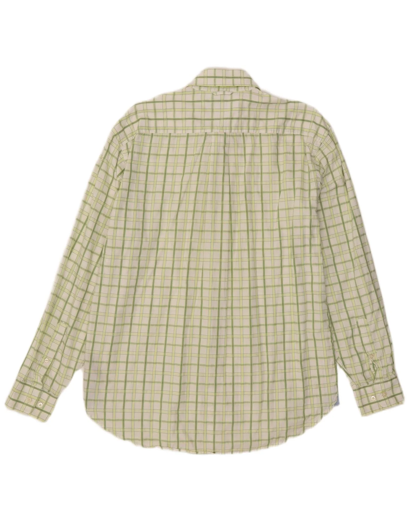 Tommy Hilfiger Mens Shirt Size 15 1/2 16 Medium Green Check Cotton - Image 2
