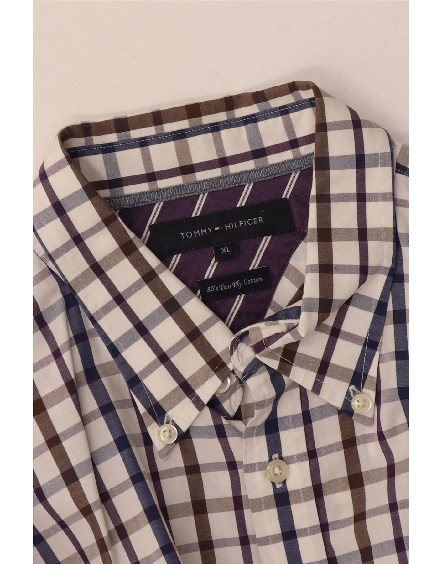 Tommy Hilfiger Mens Shirt XL Multicoloured Check Cotton - Image 3