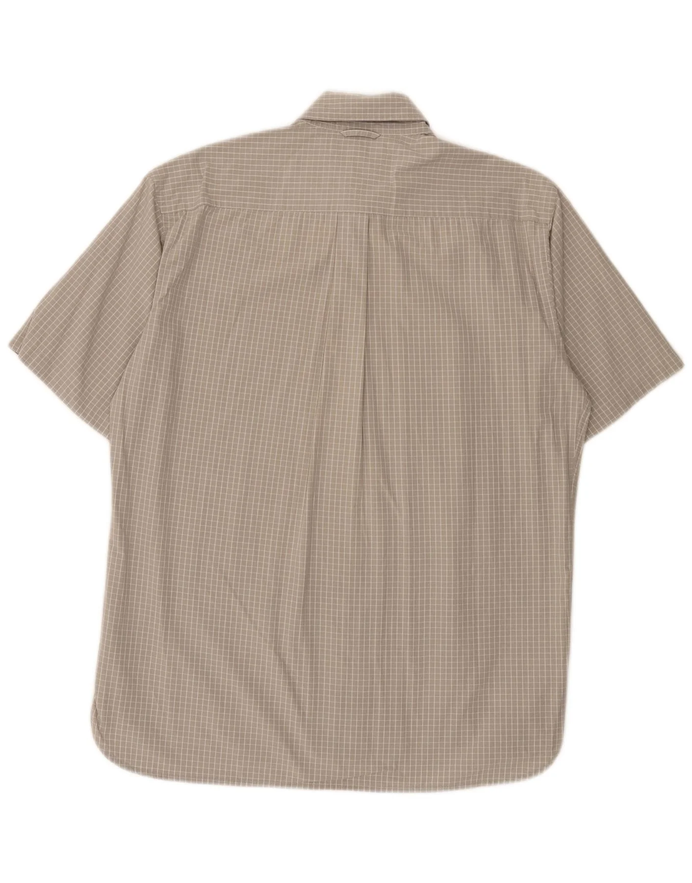 Tommy Hilfiger Mens Short Sleeve Shirt Medium Grey Check Cotton - Image 2