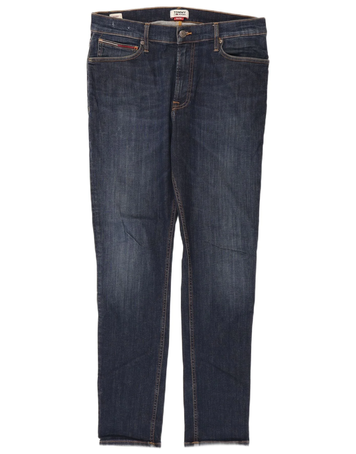 Tommy Hilfiger Mens Skinny Jeans W34 L32 Navy Blue Cotton