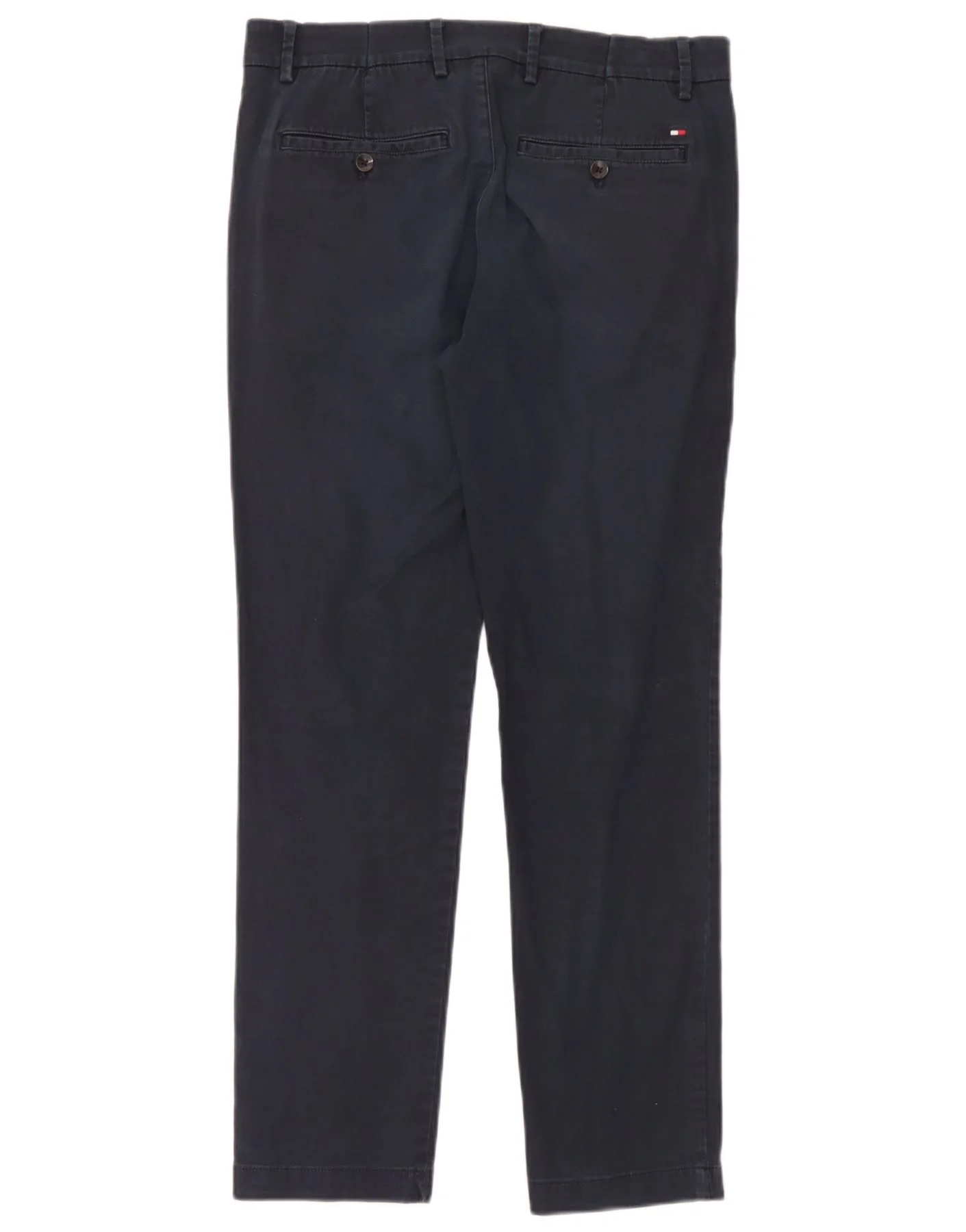 Tommy Hilfiger Mens Slim Chino Trousers W32 L30 Navy Blue Cotton - Image 2