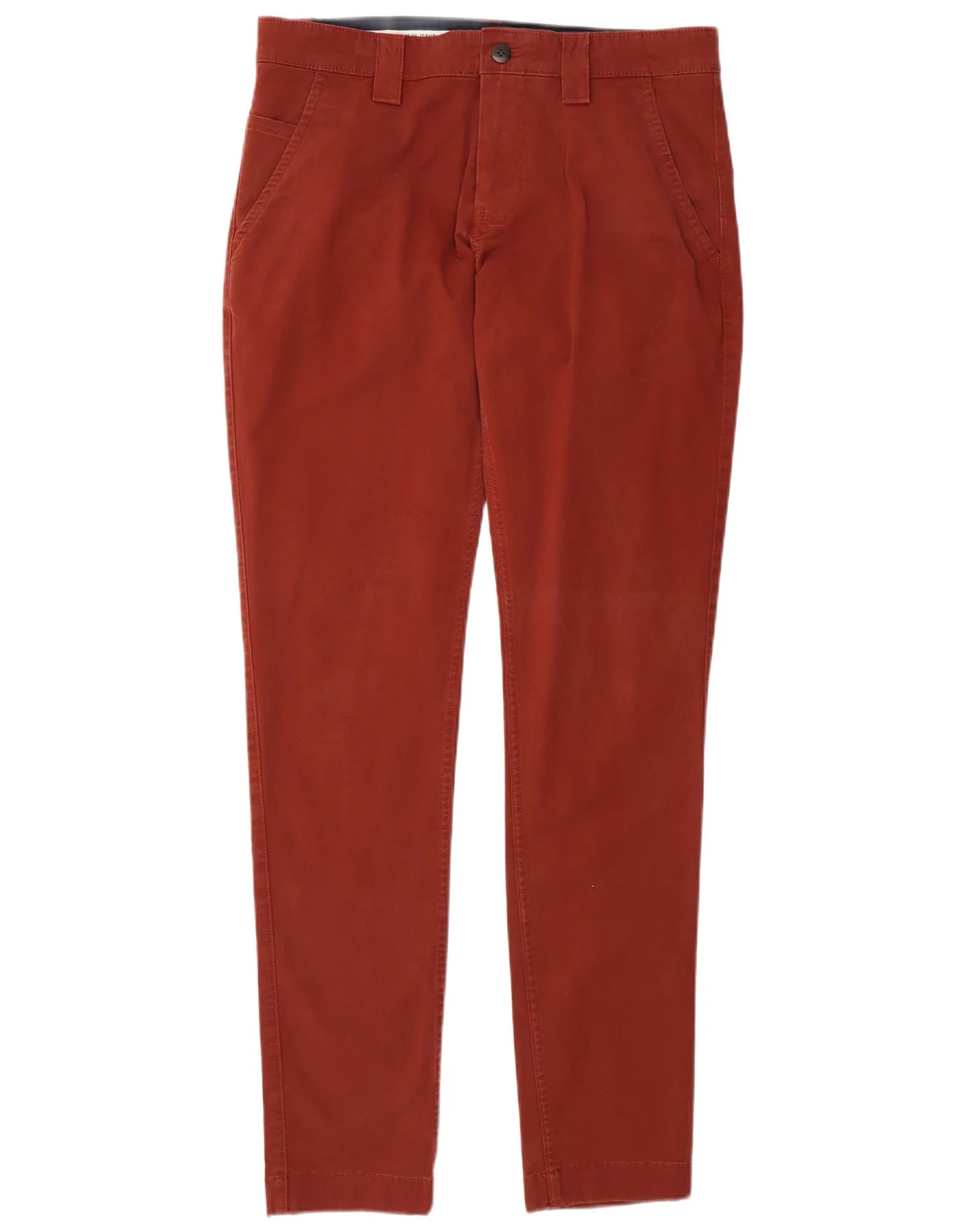 Tommy Hilfiger Mens Slim Chino Trousers W32 L34 Red Cotton